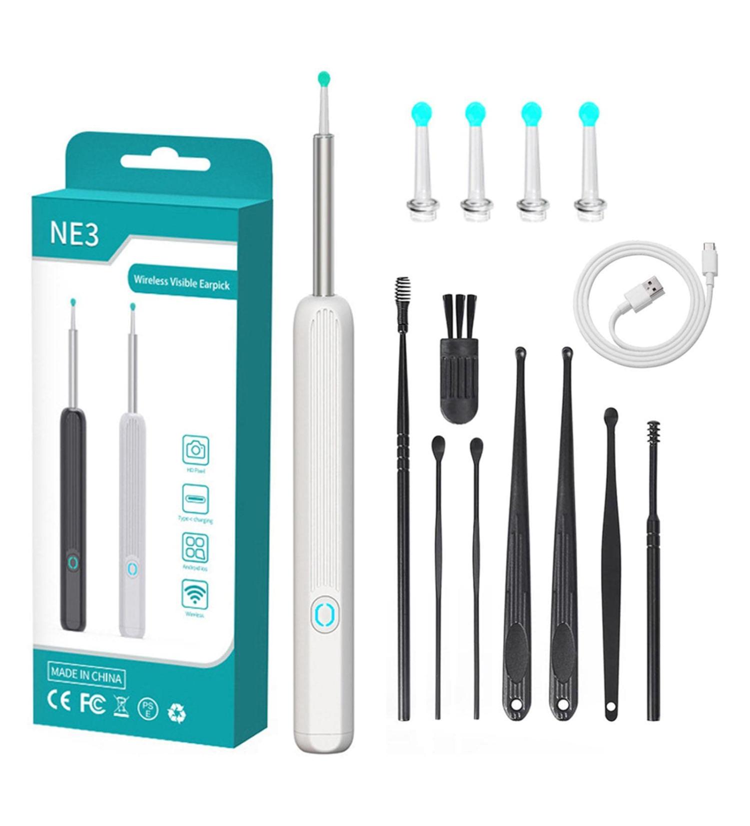 Wireless Otoscope Earwax Removal Tool | HD WiFi Ear Endoscope with LED Scope | Ear Camera Visual Light | Ear Wax Remover - Buy Online on GoSupps.com