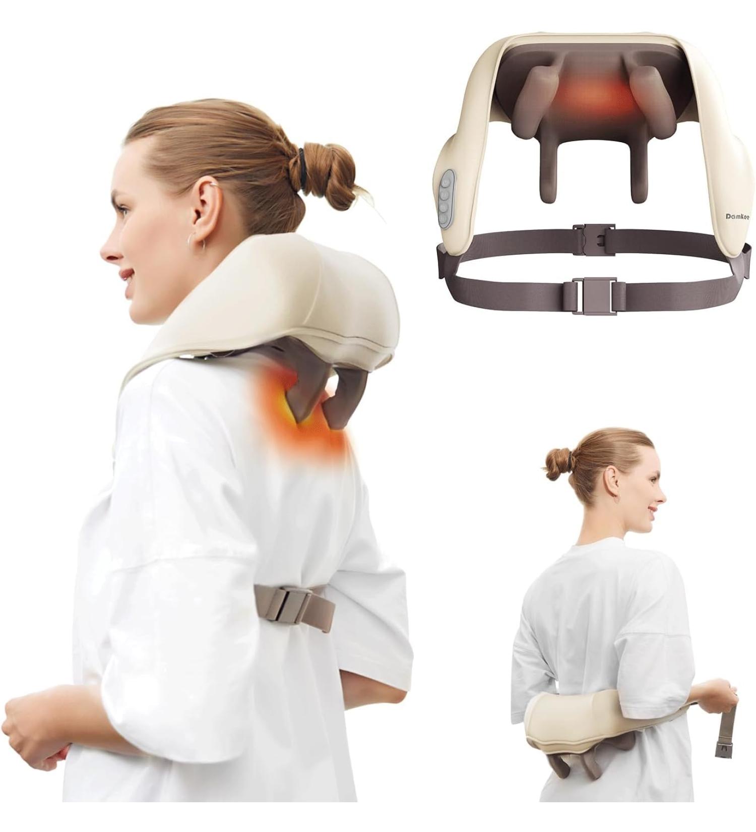 Damkee 5D Neck & Shoulder Massager - Shiatsu Massage Device with Warmth | Perfect Gift for Men & Women - Buy Online on GoSupps.com