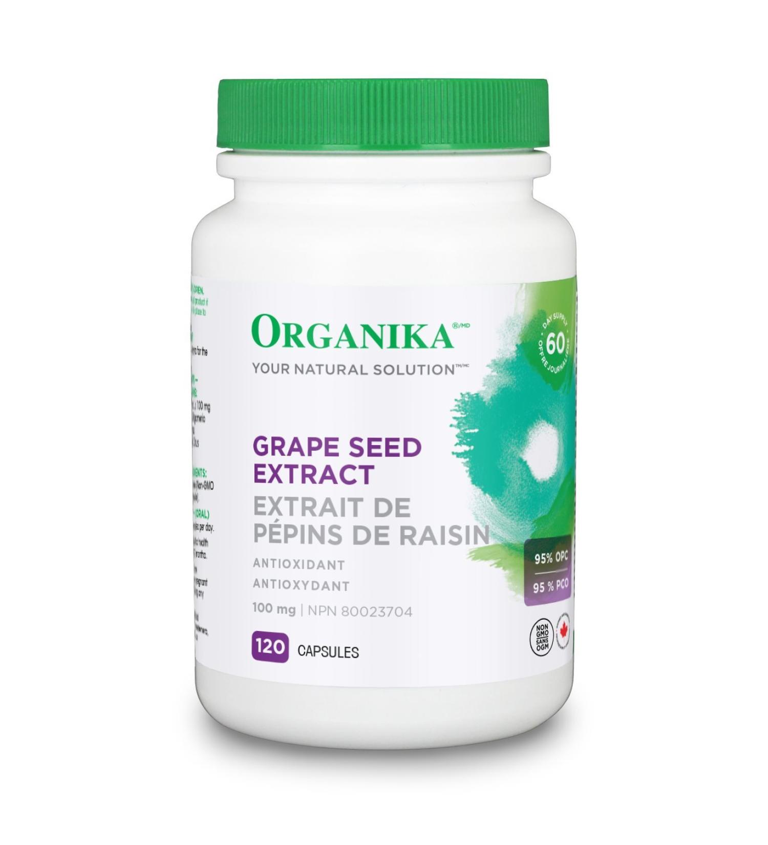 Organika Grape Seed Extract (Hi Potency 95 % Opc) 120 Caps - Buy Online on GoSupps.com