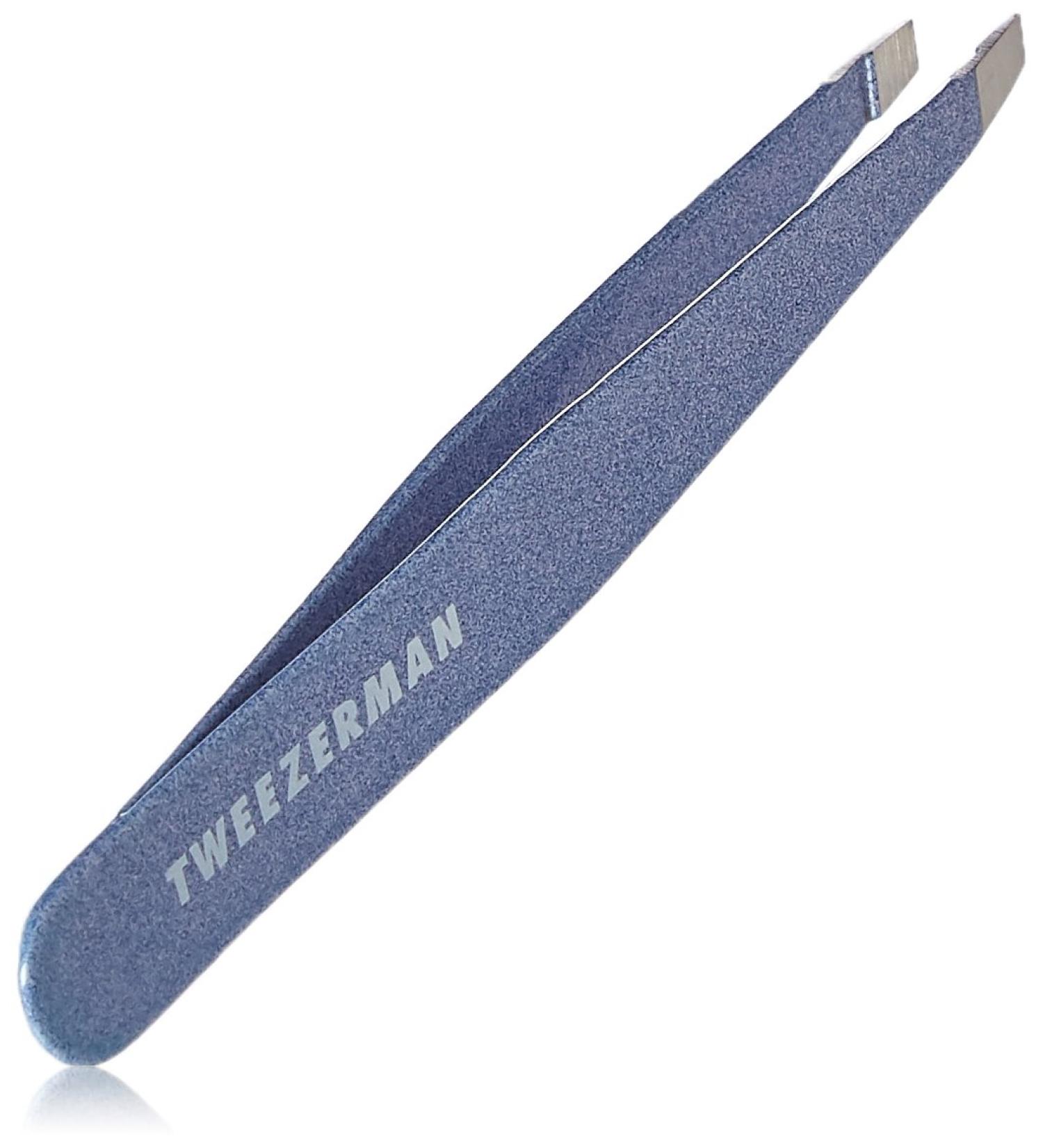 Buy Tweezerman Stainless Steel Slant Tweezers in Granite Sky - Precision Beauty Tool for Flawless Brows | International Shipping Available - Buy Online on GoSupps.com