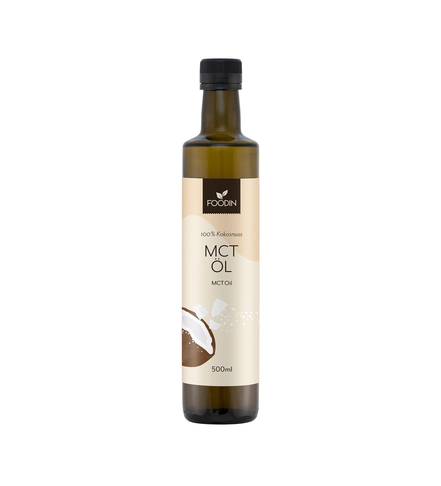 Foodin 100% Coconut MCT Oil - Vegan & Gluten-Free 500ml for Ketogenic Diet - Buy Online on GoSupps.com