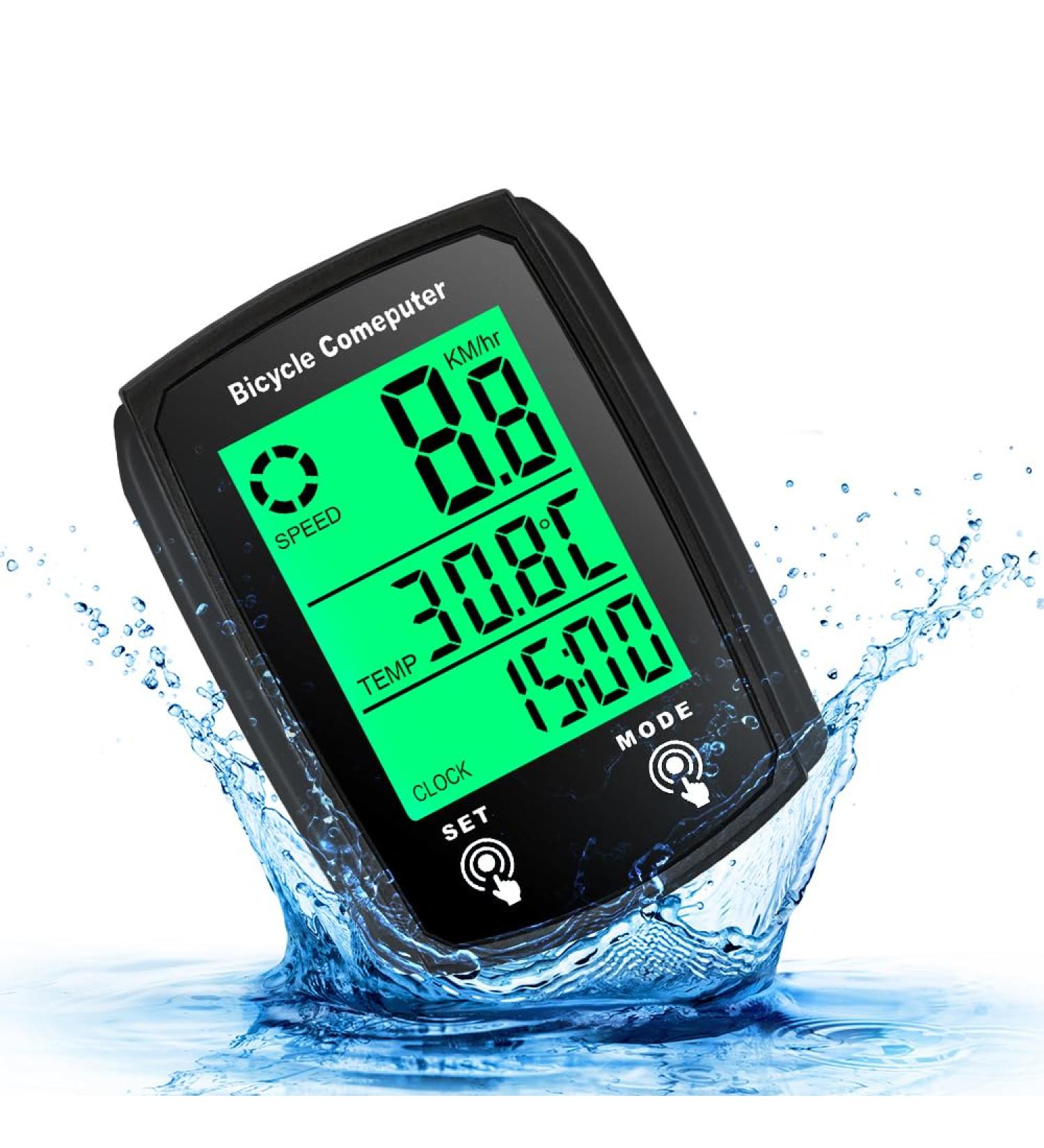 Fiotha Bicycle Computer - Waterproof LCD Cycling Tacho with 19 Functions Real-Time Speed Tracking & Backlight - Ideal for International Cycling Enthusiasts - Buy Online on GoSupps.com