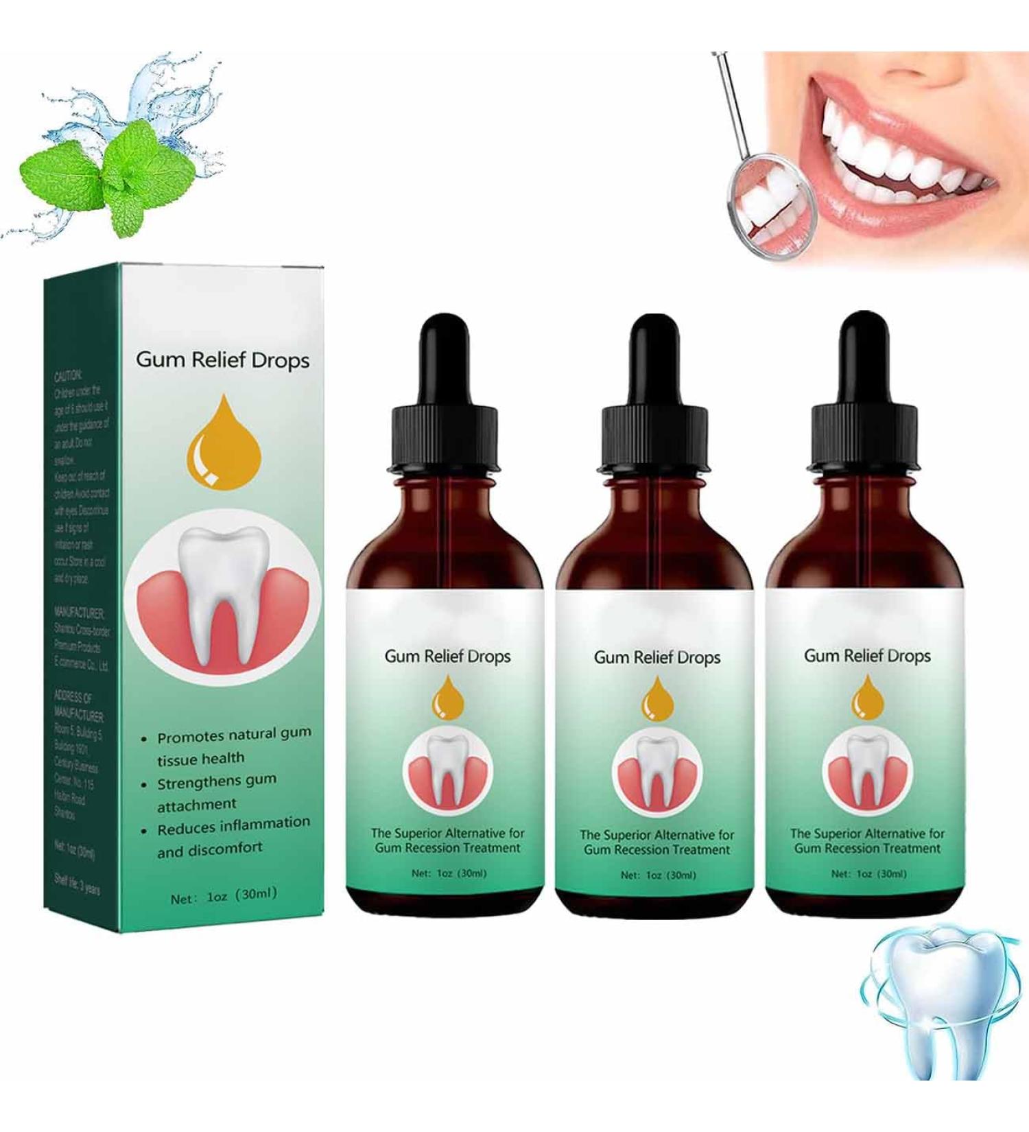 2023 New Gum Regrowth Drops - Natural Oral Care Treatment for Receding Gums | Restore Your Gums with Essential Oils (3PC) - Buy Online on GoSupps.com