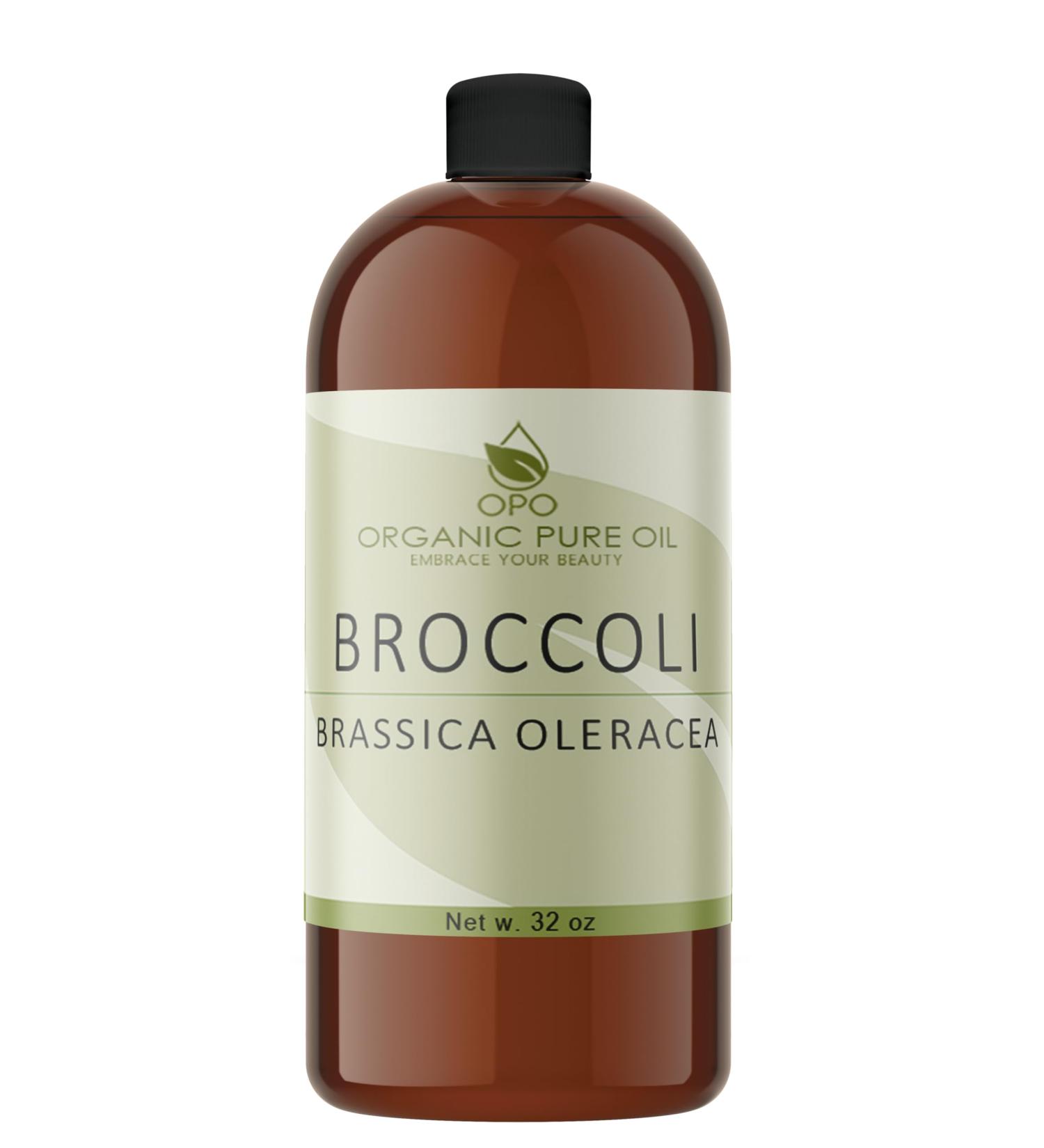 Buy 100% Pure Broccoli Seed Oil - 32 oz | Non-GMO Virgin Carrier Oil for Skin Hair Nails | Hydrating & Moisturizing | Premium Therapeutic Grade - Buy Online on GoSupps.com
