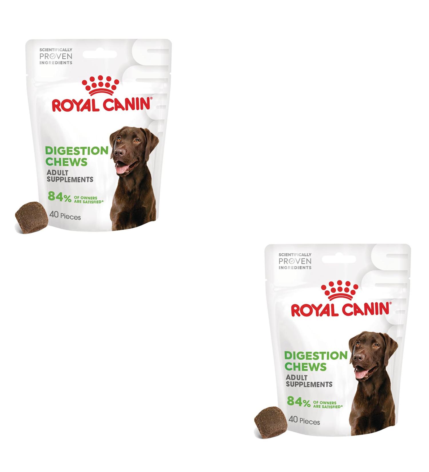 ROYAL CANIN Digestion Chews Adult Supplements Double Pack 2 x 160 g Supplementary Feed for Adult Dogs to Support Normal Digestion and Intestinal Flora - Buy Online on GoSupps.com