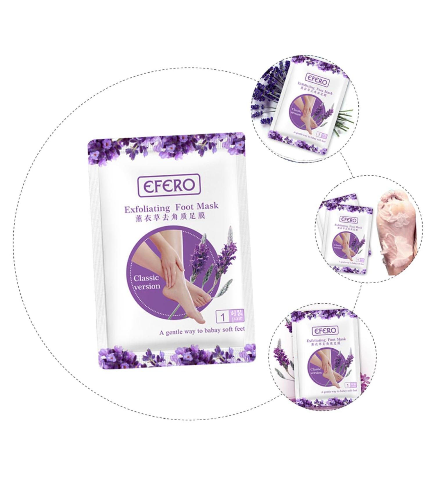 Housoutil 2 Pairs Dead Skin Callus Exfoliating Foot Mask Beauty Mask Foot Peel Mask Spa Foot Mask Lavender Nourishing Foot Masks Non-woven Plus Plastic Bag Remover White - Buy Online on GoSupps.com