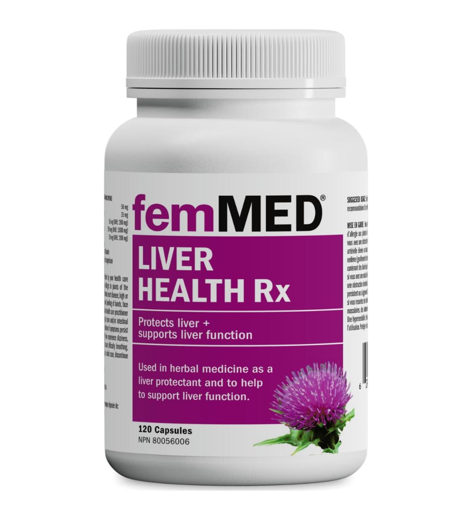 femMED Liver Cleanse Detox & Repair Formula - Herbal Liver Support Supplement with Milk Thistle Extract with Silymarin Dandelion Root Yarrow Burdock Root & Artichoke Extract for Liver 120 Capsules - Buy Online on GoSupps.com