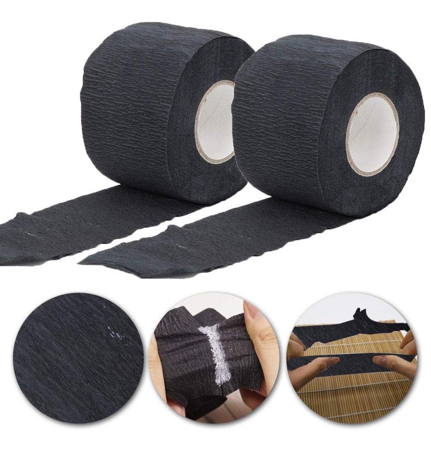 Paper Neck Band 2 Rolls of Black Disposable Neck Paper Neck Protection Strip Hairdressing Accessory Tools Neck Brace Protector Unisex Adult - Buy Online on GoSupps.com