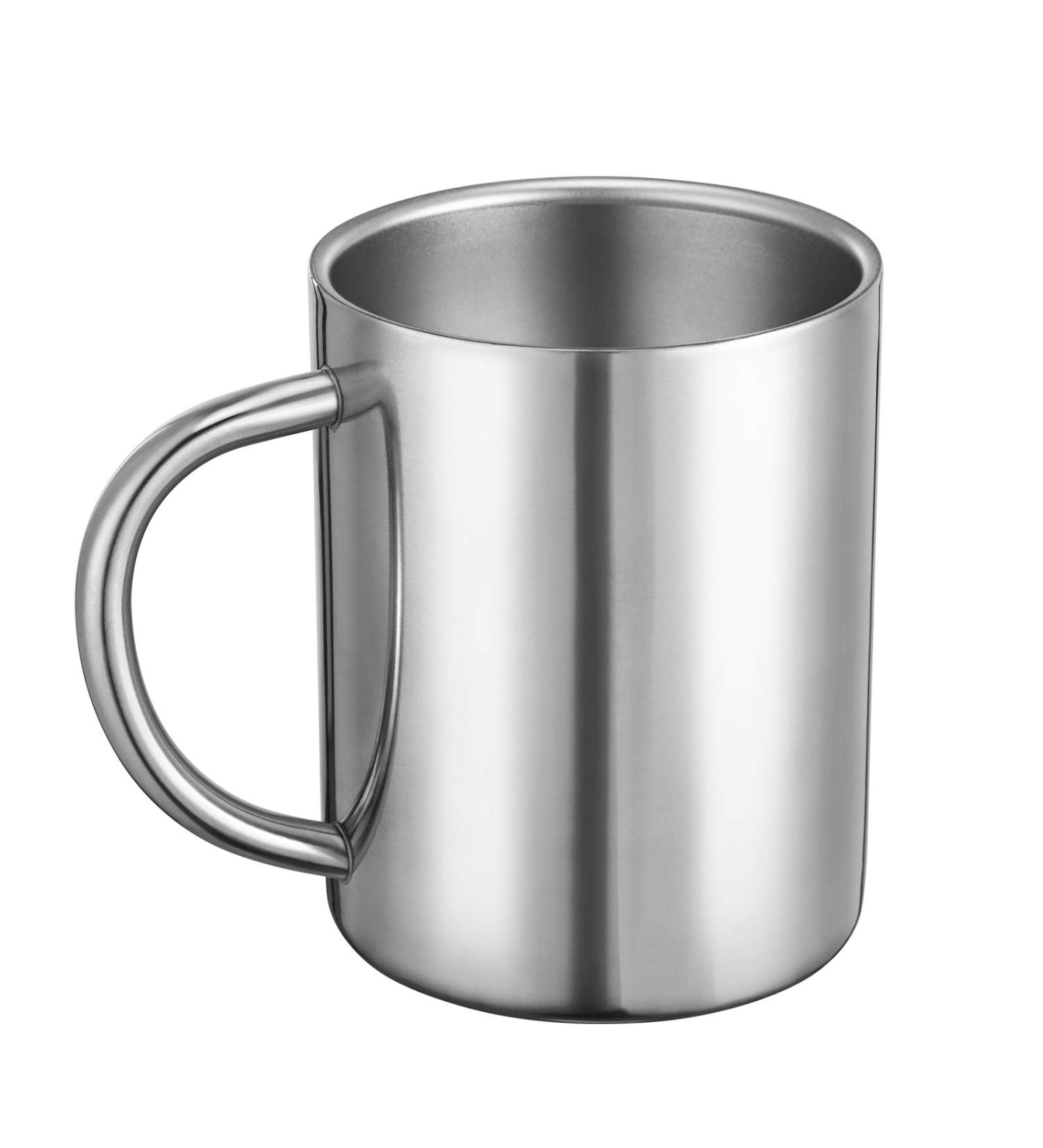 Bidponds 13.5oz Double Walled Stainless Steel Coffee Mug - Travel Camping Tea Cup - Buy Online on GoSupps.com