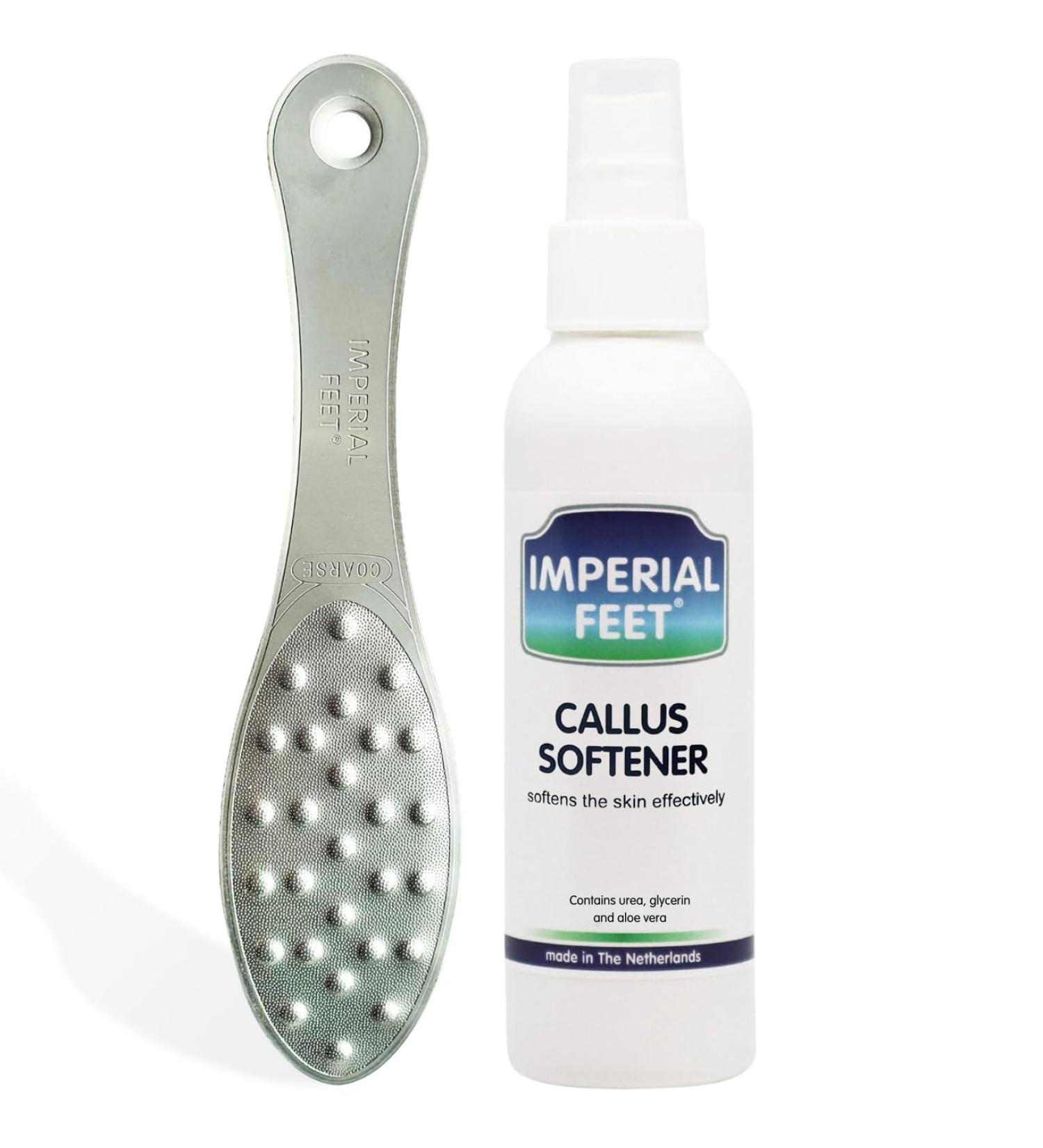 Callus Remover for Feet Extra Strength with Stainless Steel Foot File (Pedicure Grade) - Professional Foot Rasp Callus Remover Softener - Callus Treatment Heels and Hands - Cuticle Remover & Softener - Buy Online on GoSupps.com