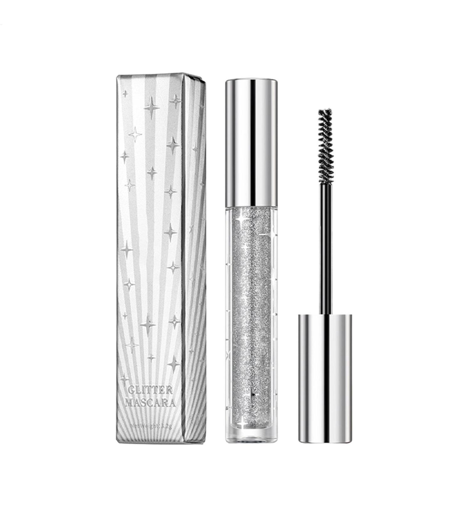  Yplkm Liquid Glitter Mascara Shiny Silver Gold Purple Voluminous Liquid Liquid Glitter Mascara Waterproof Eyelash Eyelash Eyelash Mascara for Women - Buy Online on GoSupps.com