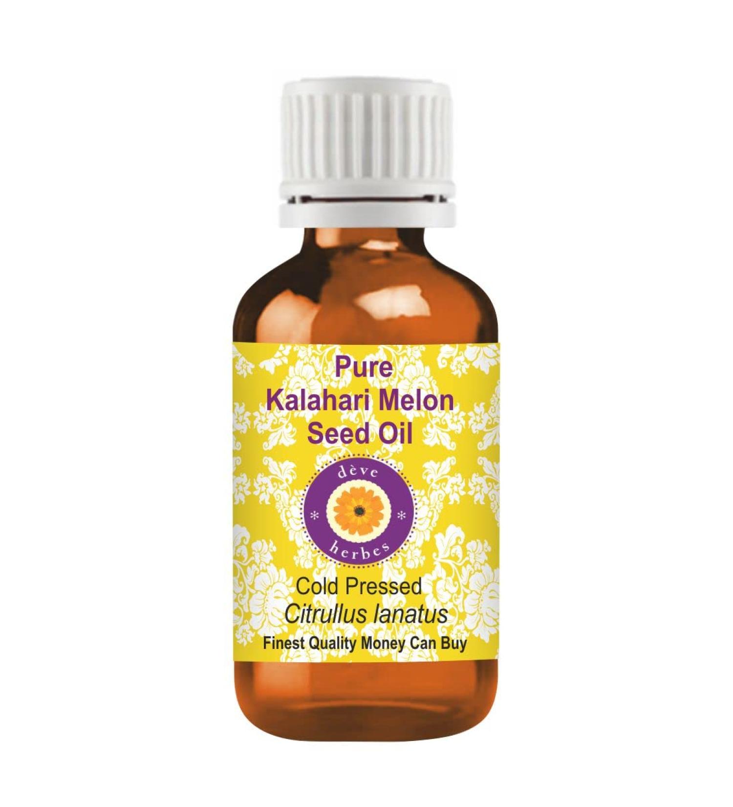 Deve Herbes Pure Kalahari Melon Seed Oil (Citrullus lanatus) Cold Pressed 15ml (0.50 oz) - Buy Online on GoSupps.com