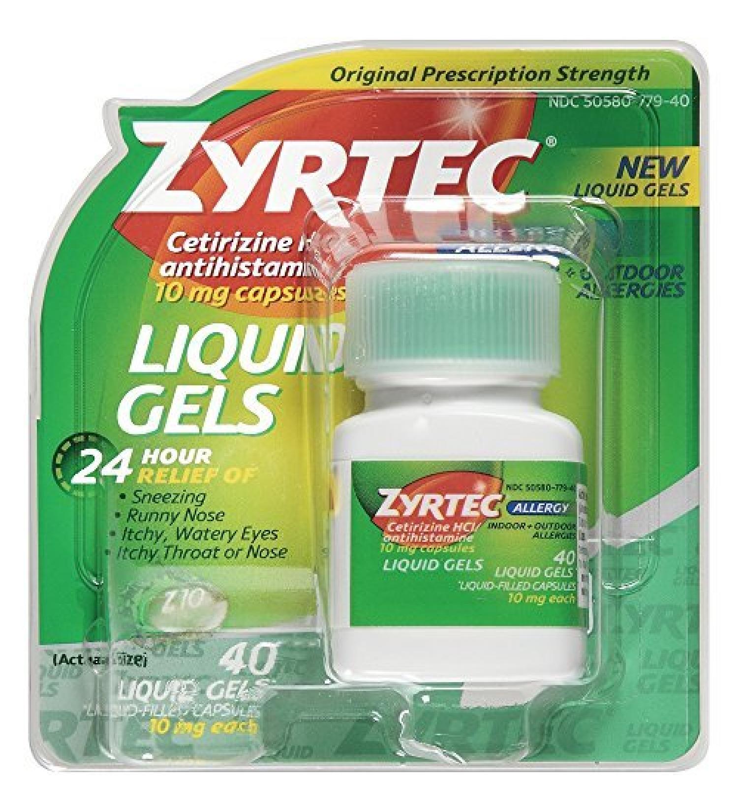 Zyrtec 10 Mg Liquid Gel