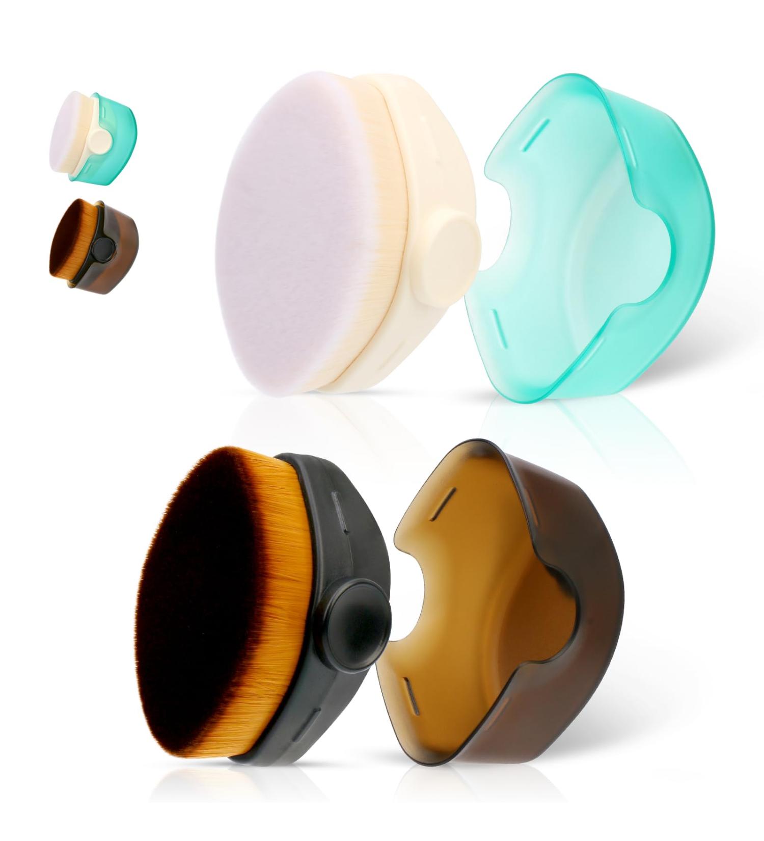 Yoseng Sunscreen Applicator Set for Kids - 2 Pack | Baby Sunscreen Brush with Protective Caps | Ideal for Liquid Foundation Powder Cream & Contour - Buy Online on GoSupps.com