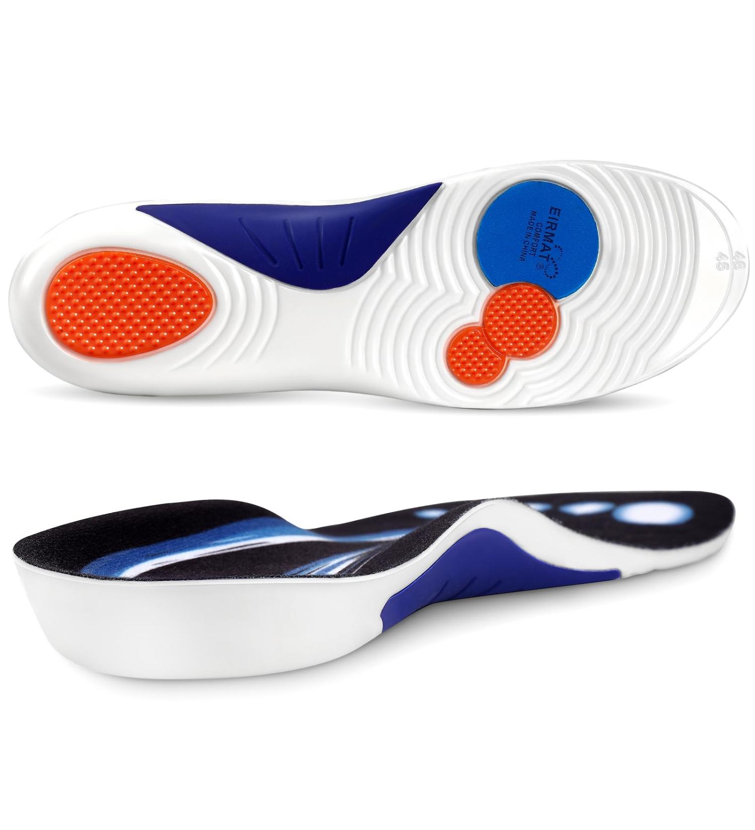 Arch Support Inserts for Women & Men | Gel Shock Absorbing Orthotic Insoles for Flat Feet & Foot Pain Relief - Buy Online on GoSupps.com