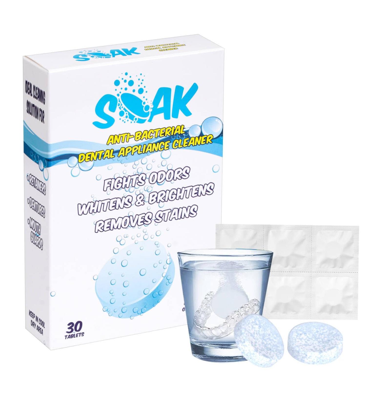 Retainer Cleaning Tablets | 30 Count Fresh Braces & Denture Cleaner | Effective Mouth Protection - Buy Online on GoSupps.com