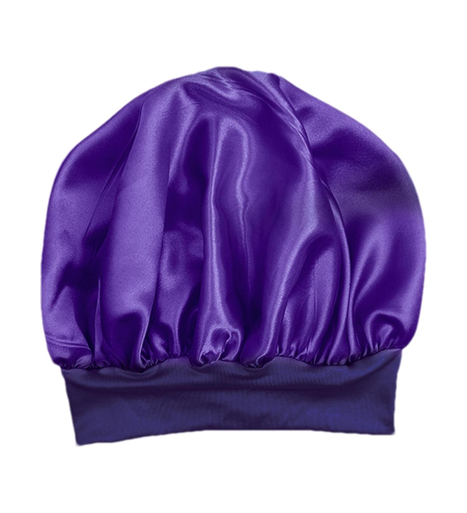 Satin Hair Towel Hair Towel for Sleeping Hair Towel - Satin Hair Towel for Women Anti Frizz Satin Towel Turban Protective Wrap for Hair purple - Buy Online on GoSupps.com