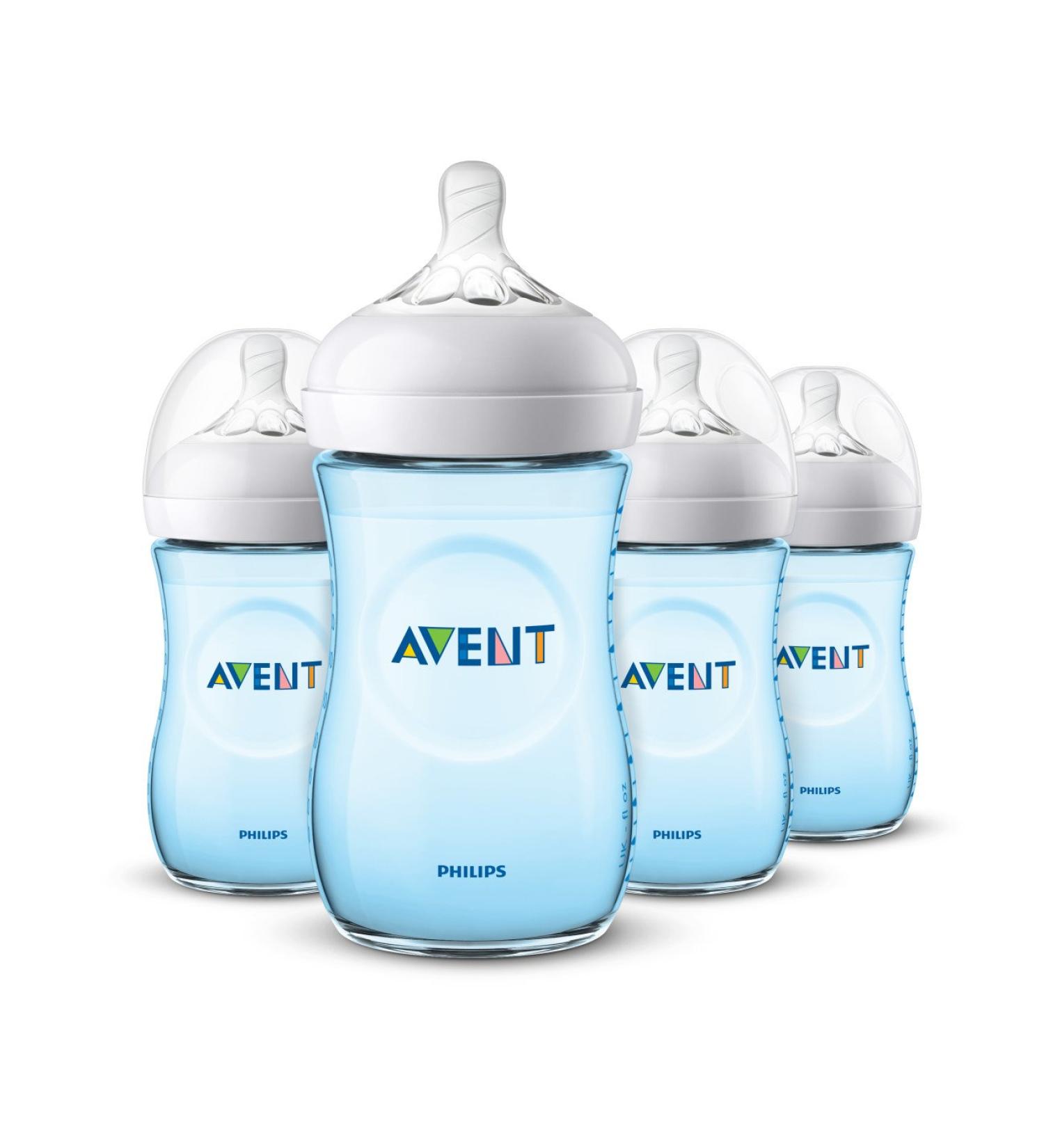 Philips Avent Natural Baby Bottle Blue 9oz 4pk - SCF013/49 | Buy Now - Buy Online on GoSupps.com