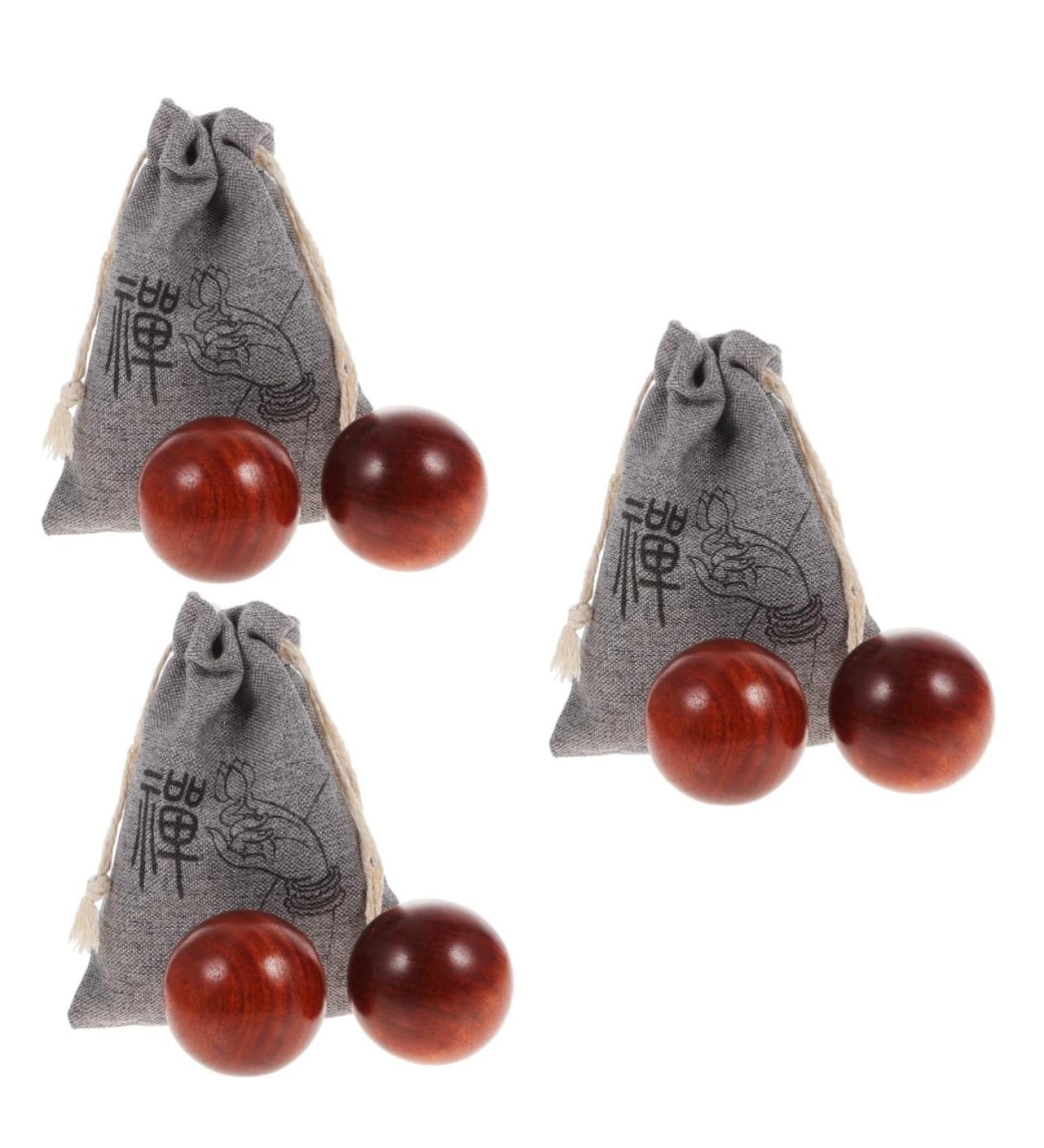 Buy Tovinanna 3 Set Handball Massage Balls - Premium Wooden Wellness Gifts | Smooth Rosewood Massagers for Relaxation - Buy Online on GoSupps.com