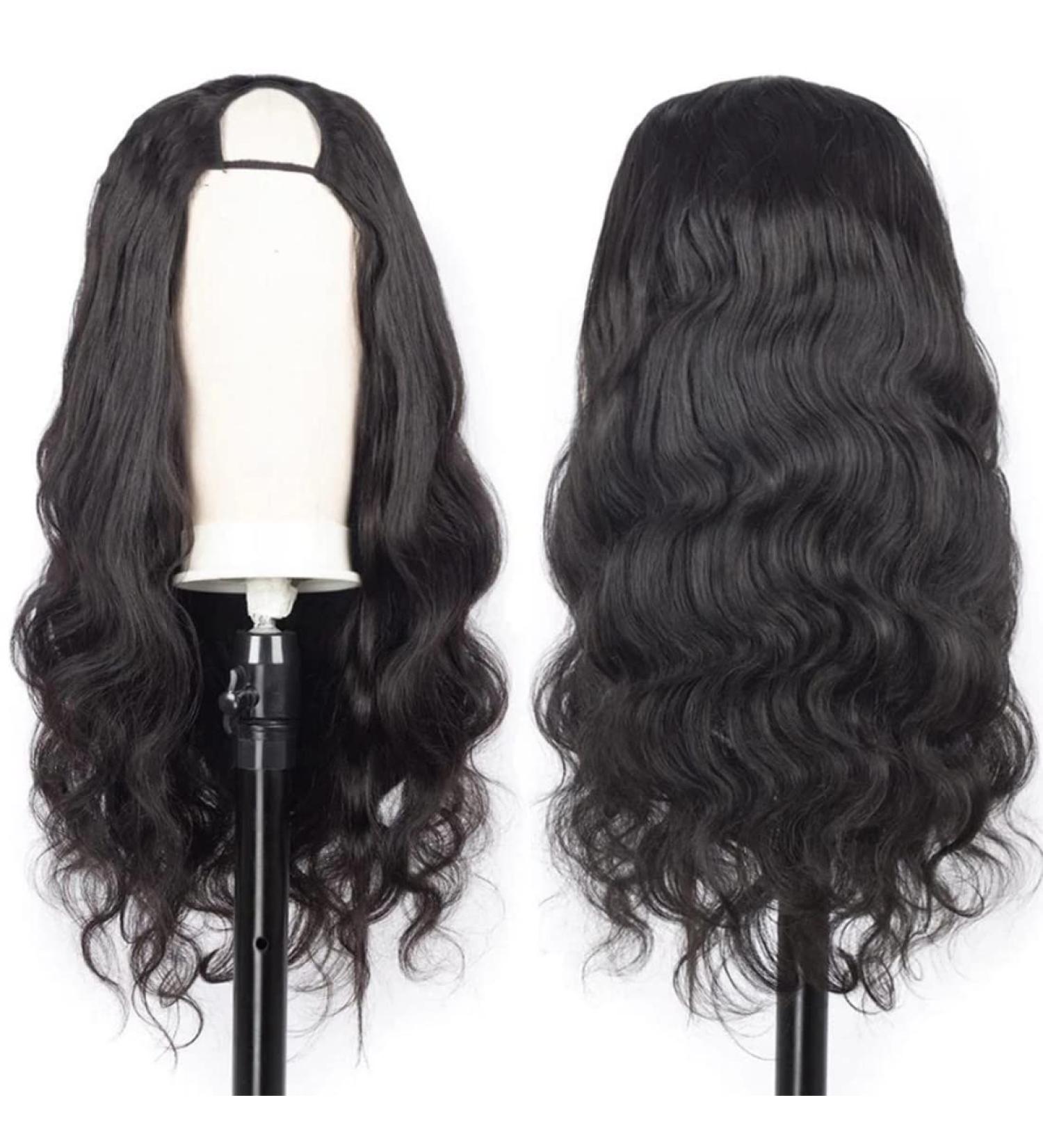 YAVVE 18 U Part Human Hair Wig | 100% Virgin Body Wave | 150% Density | Natural Black Color - Buy Online on GoSupps.com