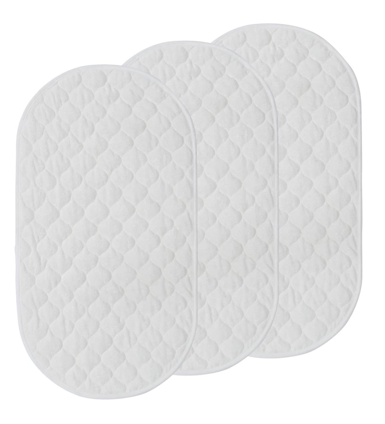 Buy Soonhua 3x Wrap Documents - Quilted Super Soft Bamboo Cotton Changing Pad | Waterproof Washable & Reusable | Ideal for Home Travel & Outdoors - Oval White - Buy Online on GoSupps.com