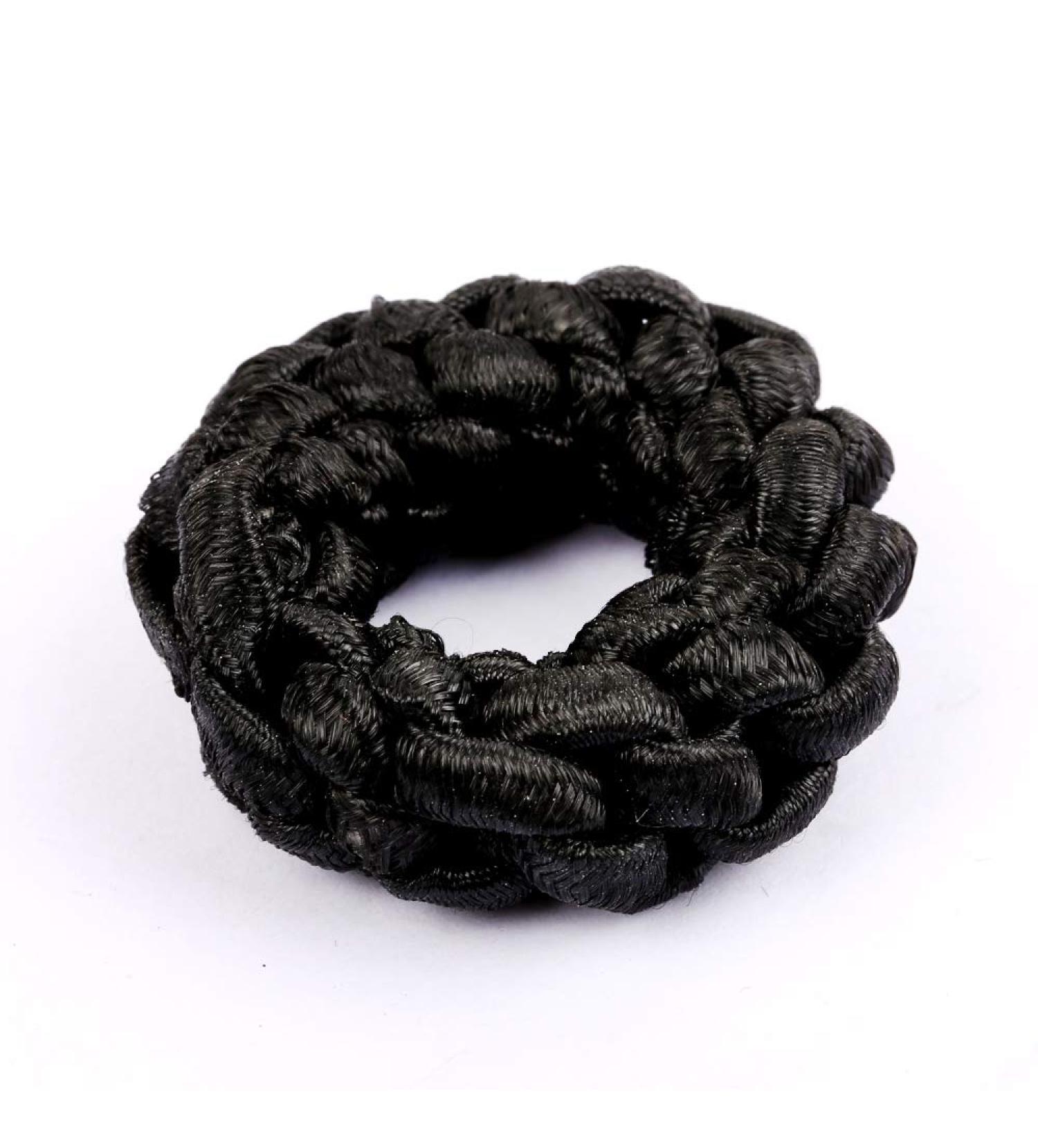 A & a hair beauty hair jewelry hair tie with circular hair clamp hair rubber ribbon bond hair clip circular for braid braid braid (gold)