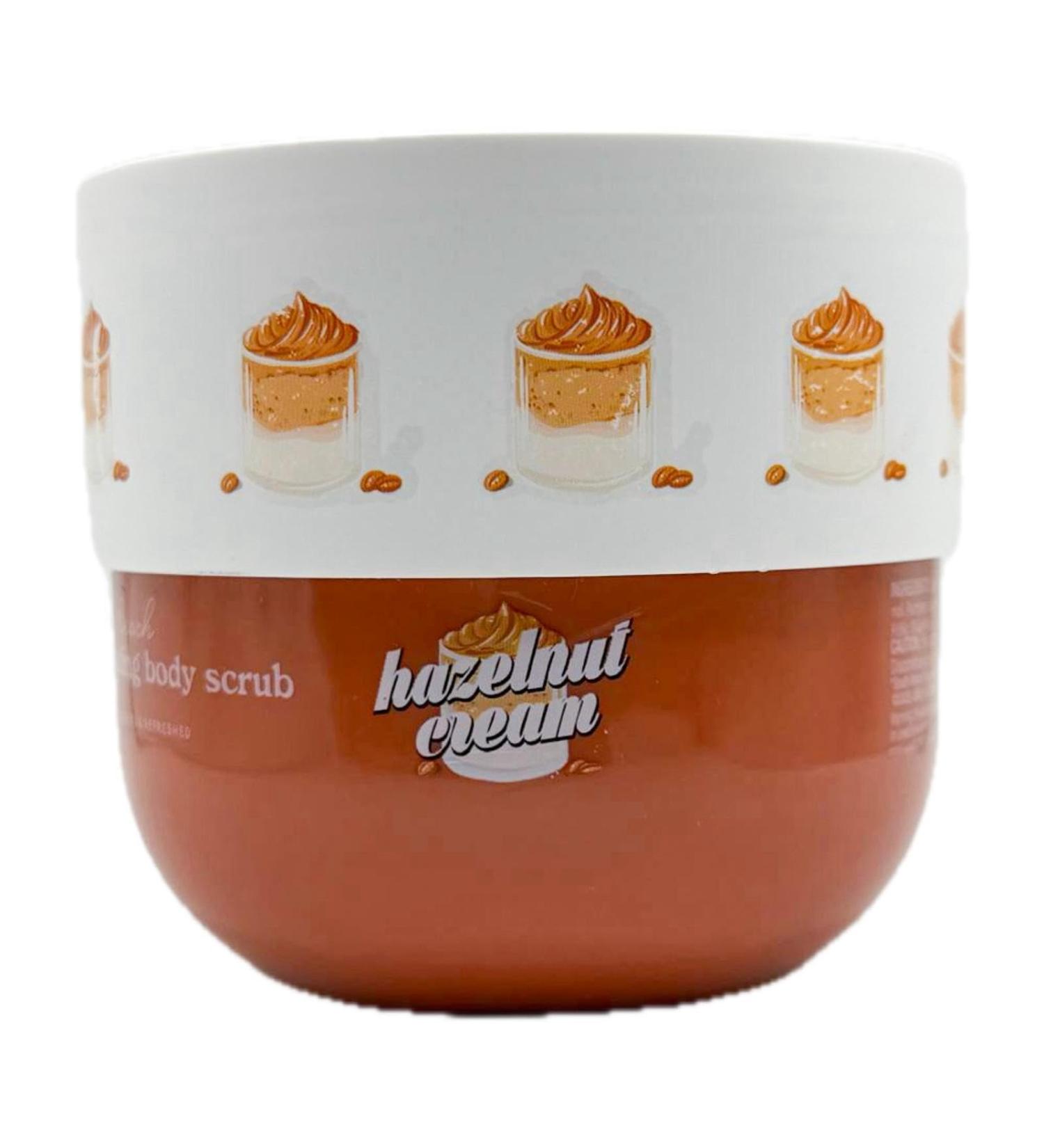 Hazelnut Cream Exfoliating Body Scrub Skin Soothing Formula 25.07 oz Leaves Skin Glowing and Refreshed