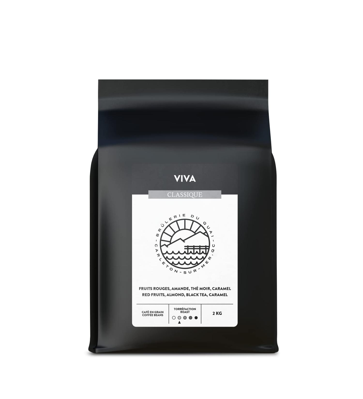 Viva Coffee - Light Roast - Whole Beans - 2 kg- Br lerie du Quai and Design Viva - Light Roast 2 kg - Buy Online on GoSupps.com