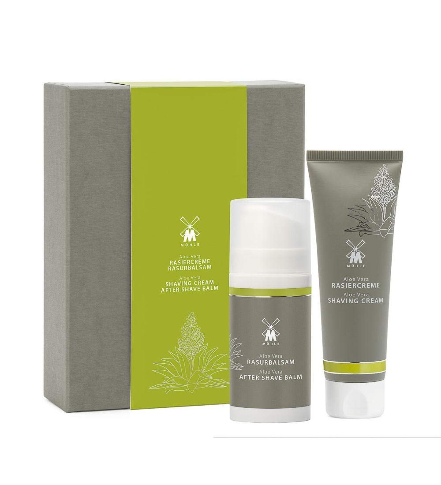 M HLE Care Set - Aloe Vera Shaving Cream & After Shave Balm for Sensitive Skin | International Shipping Available - Buy Online on GoSupps.com