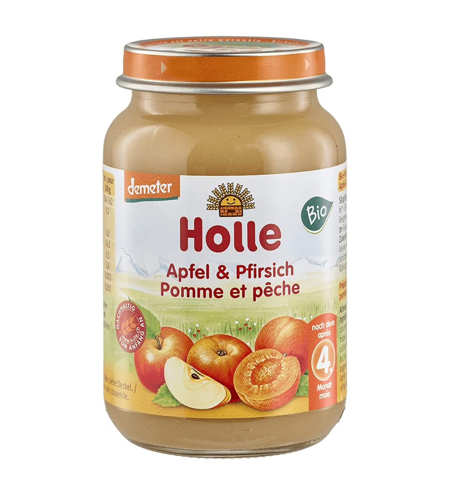 Holle Organic Apple and Peach (1 x 190 g)