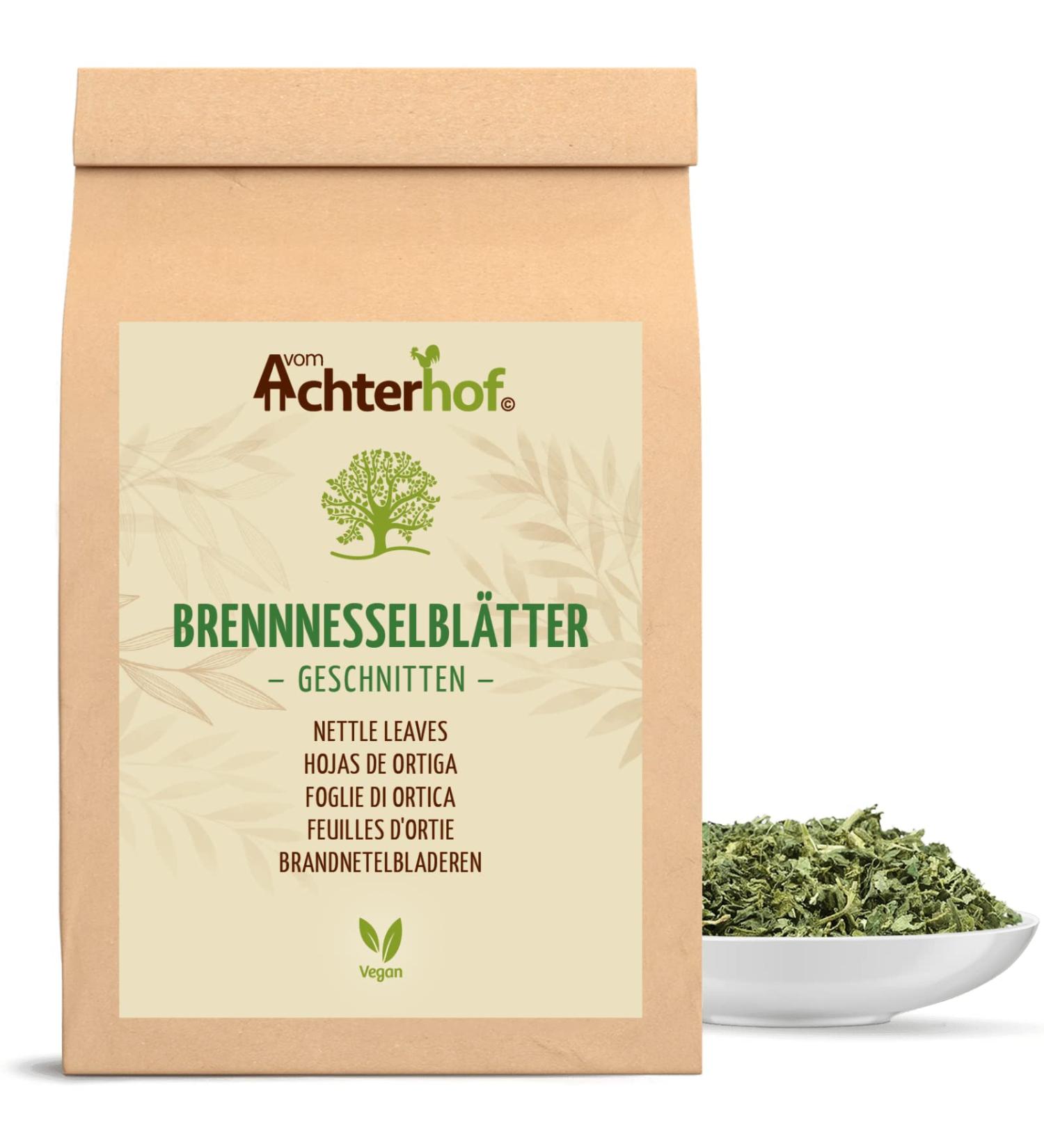 Nettle Leaves Cut 250g | Premium Quality Dried Nettle from Achterhof - Shop Now! - Buy Online on GoSupps.com