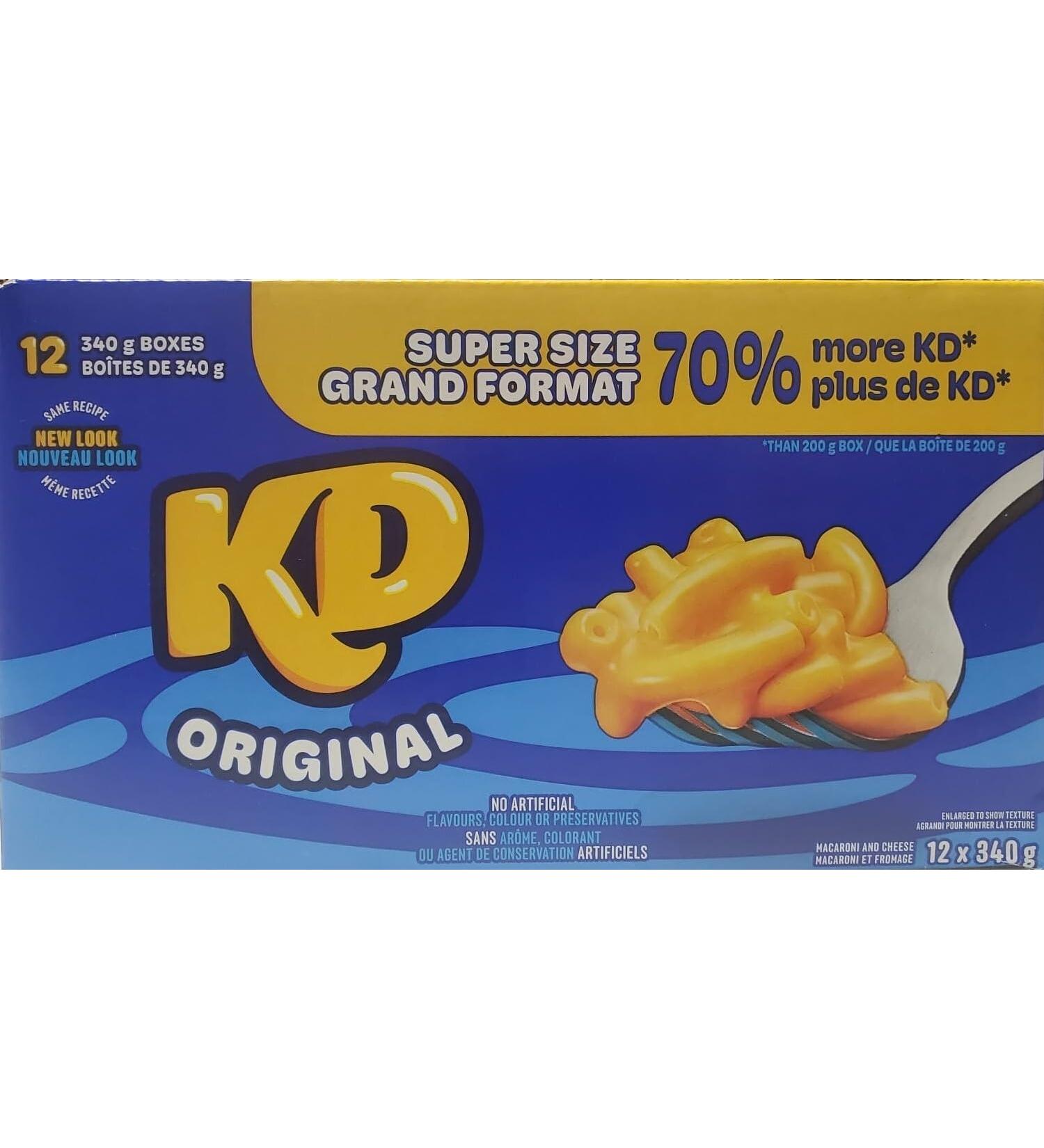 Kraft Dinner Original Macaroni & Cheese 4.08 Kg(12 x 340g) Cheese 12 x 340g - Buy Online on GoSupps.com