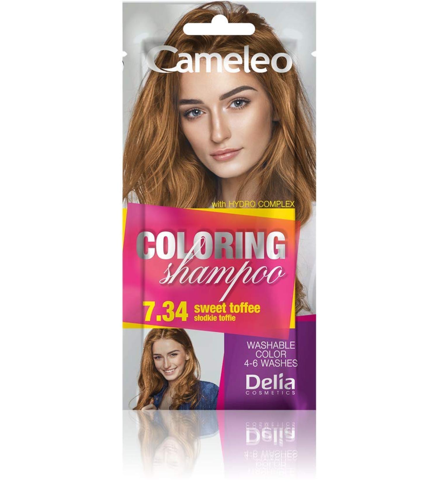 Cameleo - Coloring Shampoo - Doux Toffs - Quick and easy refresh of the color ''Ton W Ton'' - Without ammonia or oxidants - 40 ml - Buy Online on GoSupps.com