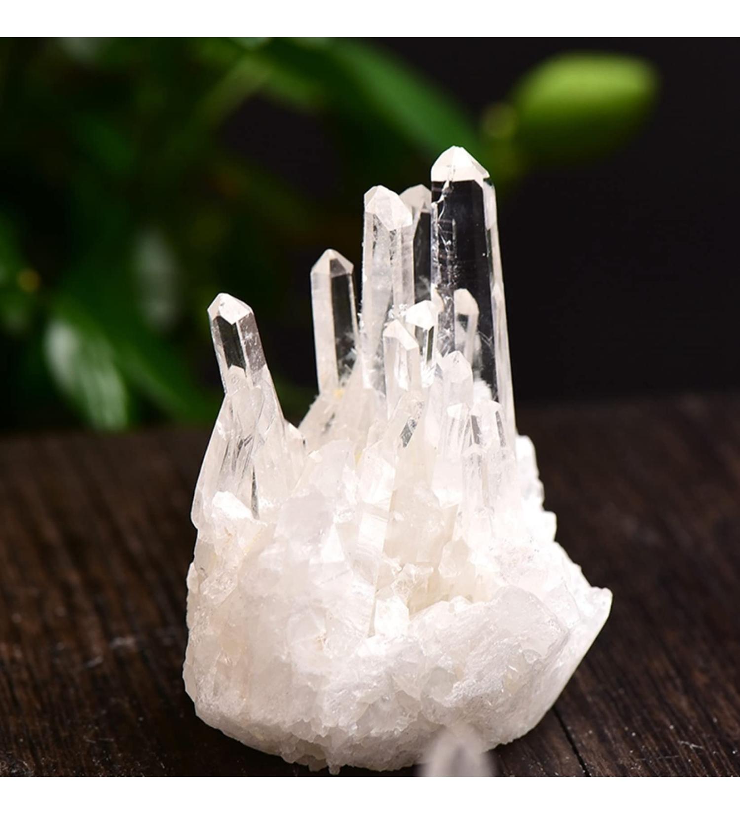 Natural Crystal Rough 1PC Natural Crystal Cluster Original Specimen Piece High Penetration Crystal Trophy Home Decor Gift (Color : White Size : 40-60g) 40-60g White - Buy Online on GoSupps.com