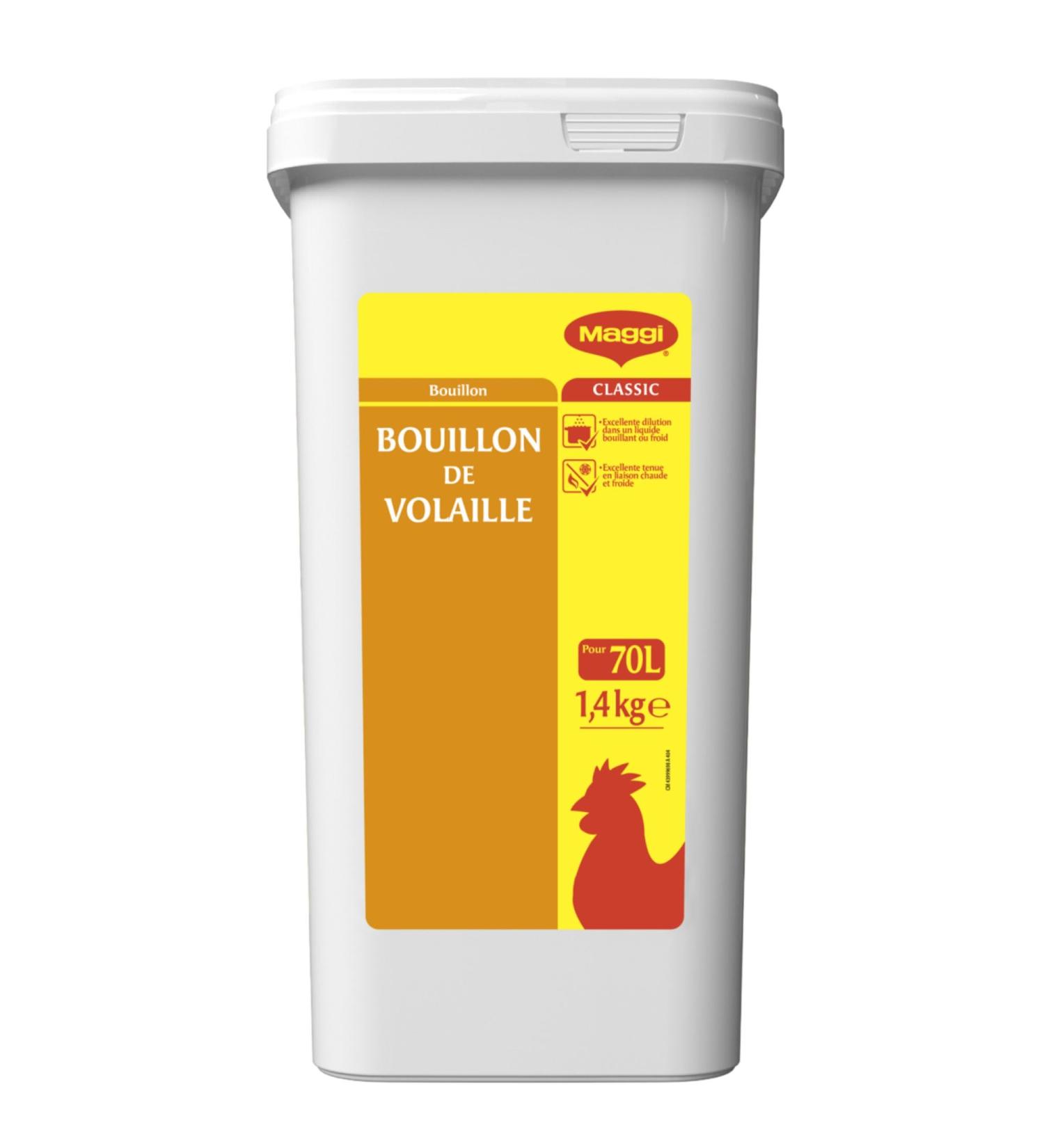 MAGGI PROFESSIONAL Bouillon de Volaille D shydrat - Cuisson Viande Blanche L gume F culent - Pour Corser Sauce Potage Risotto - Gain de Temps - Fonds Fumet - Bo te de 1 4 kg pour 70L Bouillon Volaille 1 4 kg - Buy Online on GoSupps.com