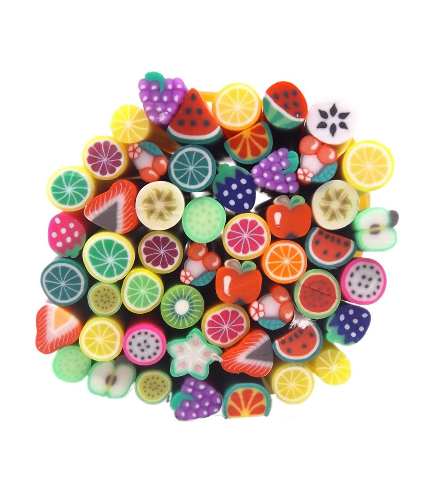 Warm Girl 50PC 3D Fruit Canes Sticker Set for Nail Art Decorations - Buy Online on GoSupps.com