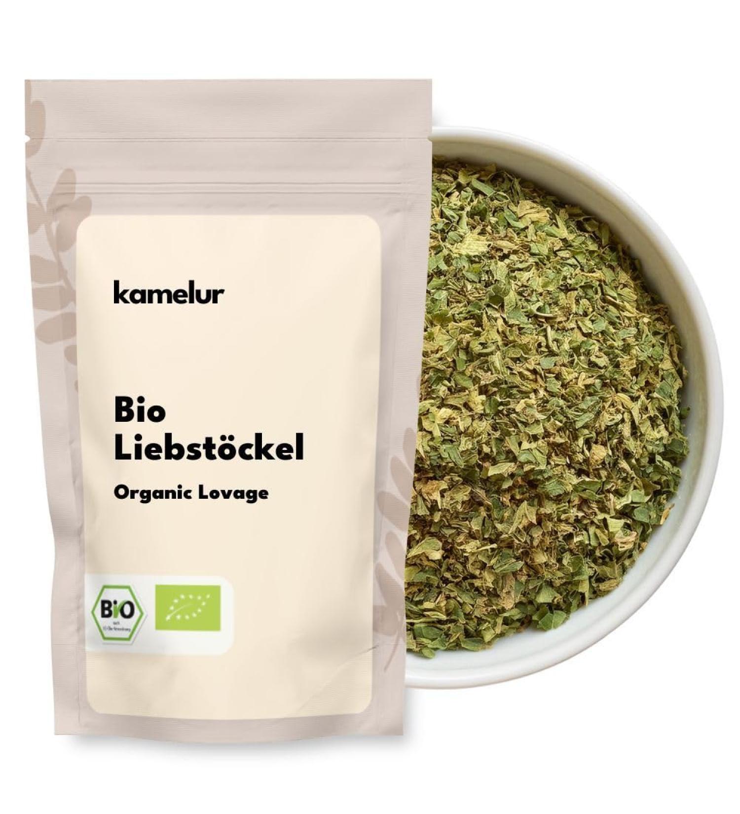  Kamelur 250g of organic lovage from Germany dried and chopped Maggi herb from controlled organic farming without additives - Buy Online on GoSupps.com