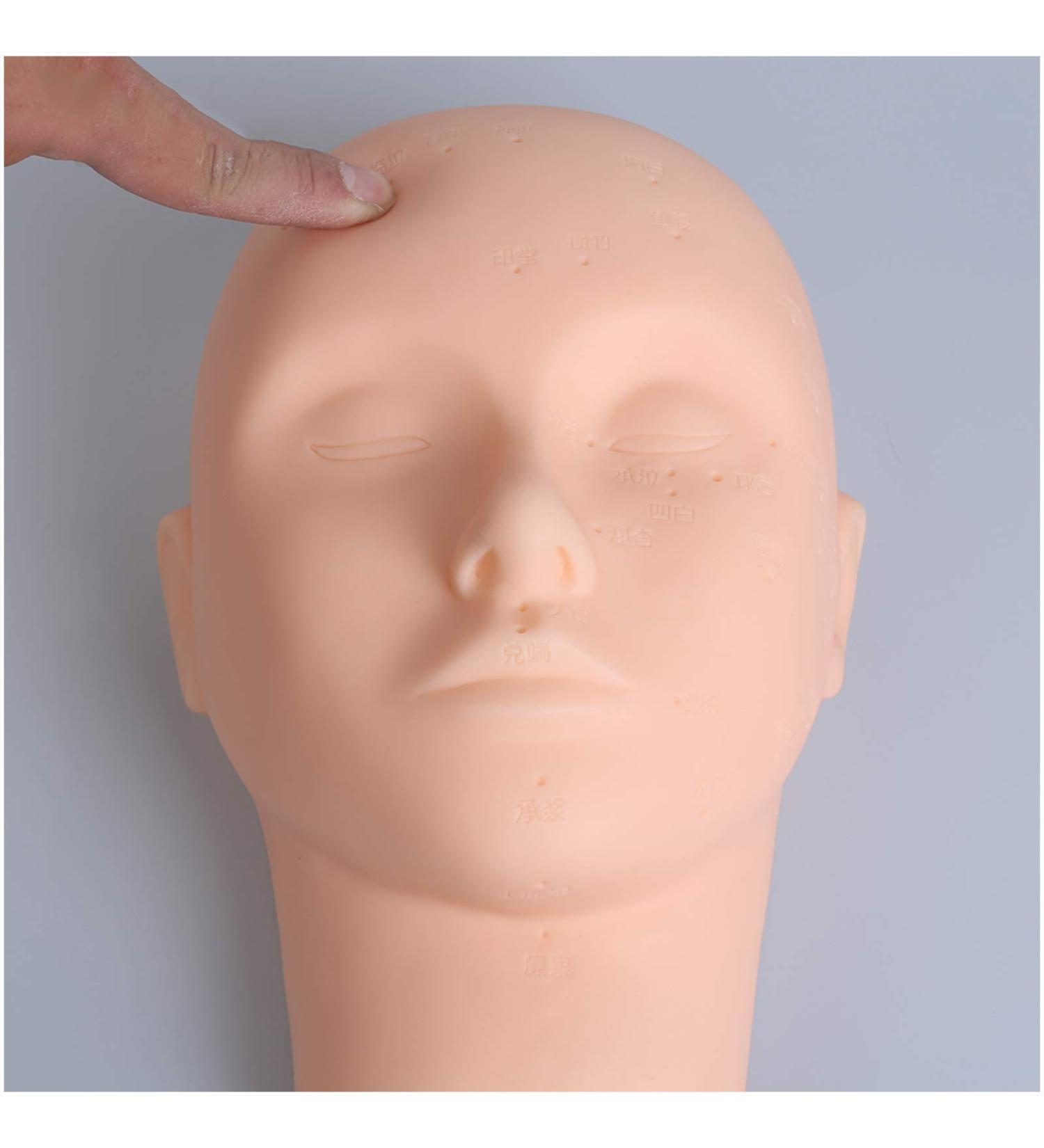Fhuili Silicone Headscarf Window Puppet - Ideal Head Model for Massage Acupuncture Facial Care & Beauty Training - Buy Online on GoSupps.com