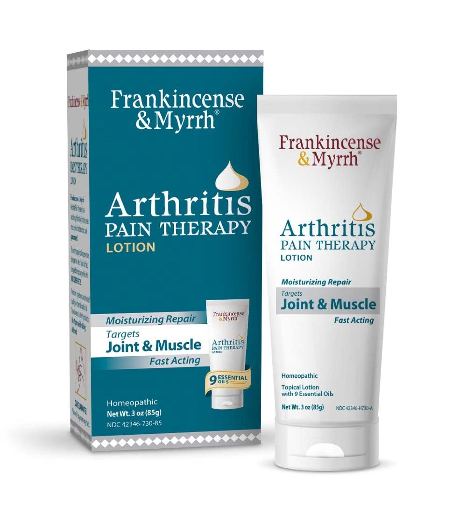 Frankincense & Myrrh Arthritis Pain Therapy Lotion - Fast Acting Relief Cream, Hydrating Skin Repair - 3oz - Buy Online on GoSupps.com