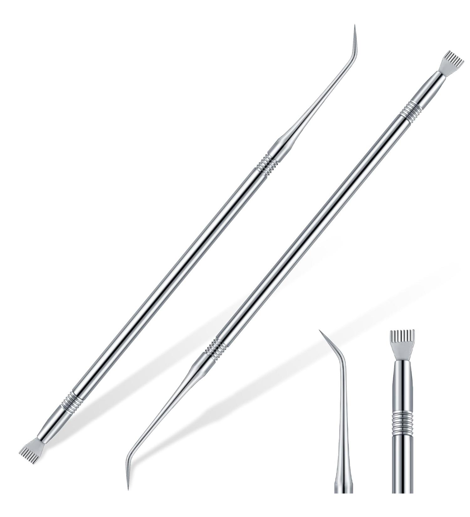 Chumia Eyelash Lift Perm Tool Set - 2 Stainless Steel Lash Separator & Tint Rods for Eyelash & Eyebrow Perming Curling & Extensions - Premium Silver Tools - Buy Online on GoSupps.com