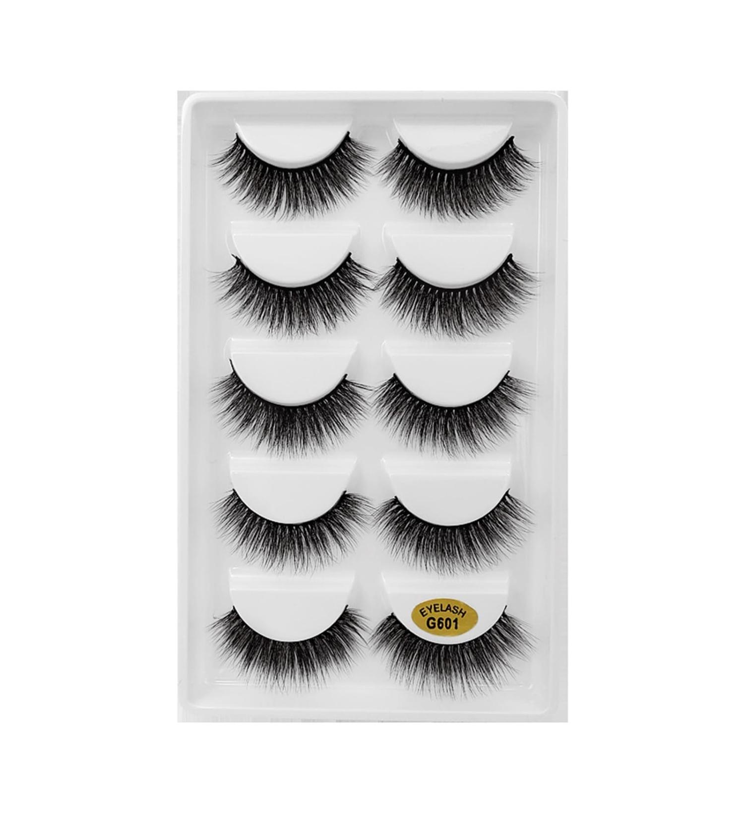 UAMOU 2-50 Boxes Eyelashes faux mink lashes natural 3d mink eyelashes volume false lashes in bulk cilios Cheerfully (Color : 5 Pairs G601 Size : 10 Boxes) - Buy Online on GoSupps.com