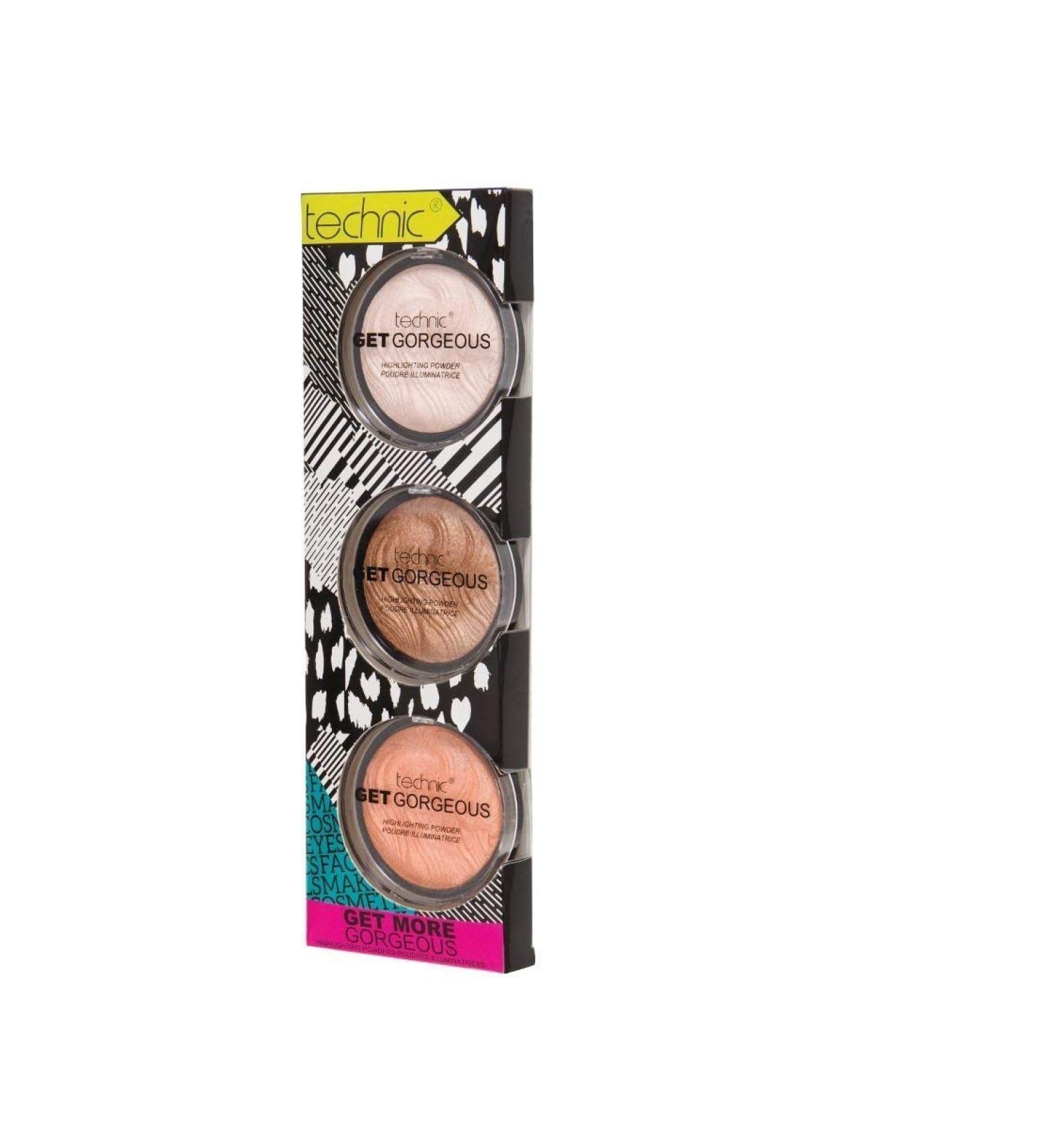 Technic Pack of 3 Get More Gorgeous Highlighting Powders