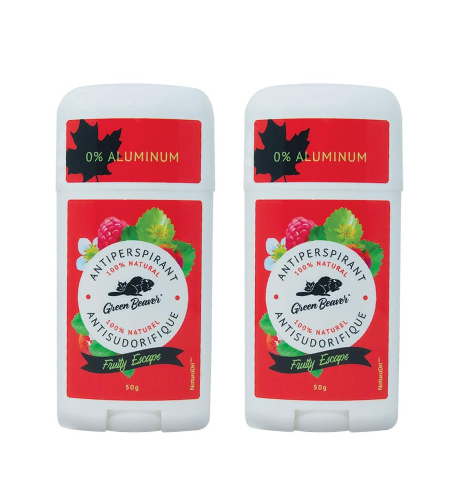 Green Beaver Natural Dual Action Moisture absorbing Body Deodorant Paraben & Aluminum-Free Vegan Antiperspirant For Normal & Sensitive Skin Escape 2-pack Escape (2 Pack) - Buy Online on GoSupps.com