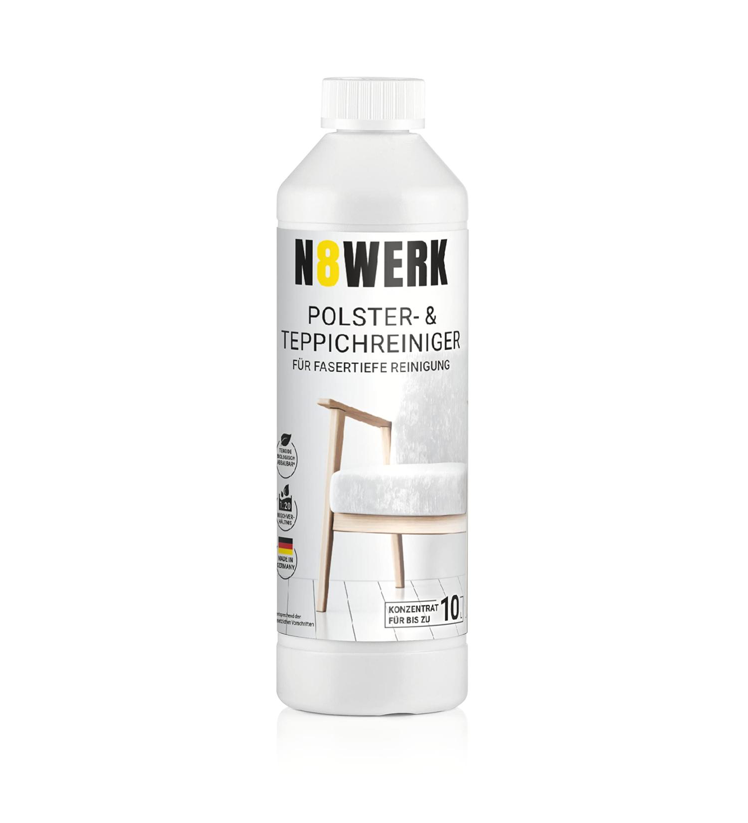 N8werk Upholstery & Carpet Cleaner - 0.5L Concentrate for Deep Fiber Cleaning | Perfect for Carpets Design Goods & Floor Mats - Buy Online on GoSupps.com