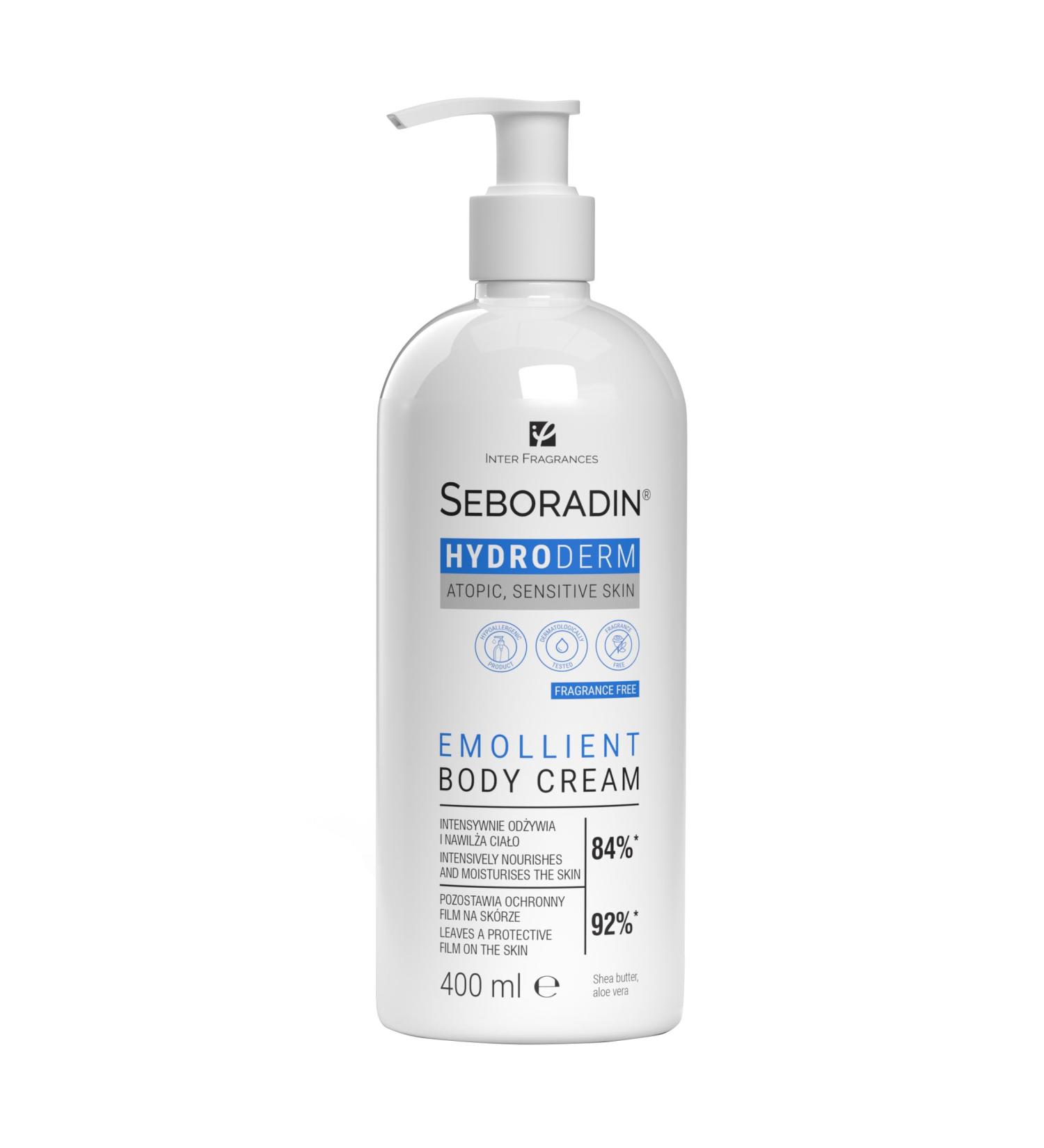 Seboradin Hydroderm Body Lotion Body Cream For Sensitive Dry Atopic Skin Moisturising Lotion For Women And Men Body Care With Shea Butter And Aloe Vera 400ml - Buy Online on GoSupps.com