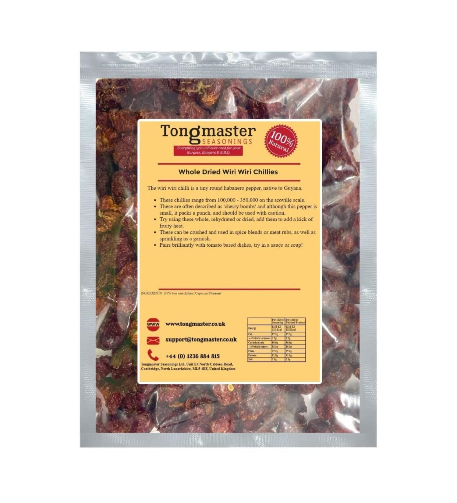 Whole Dried Wiri Wiri Chillies - 500g