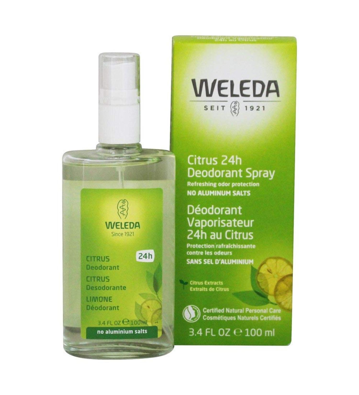 Weleda Citrus Extracts Deodorant Spray - 3.4 fl. oz. | Long-Lasting 24h Protection - Buy Online on GoSupps.com