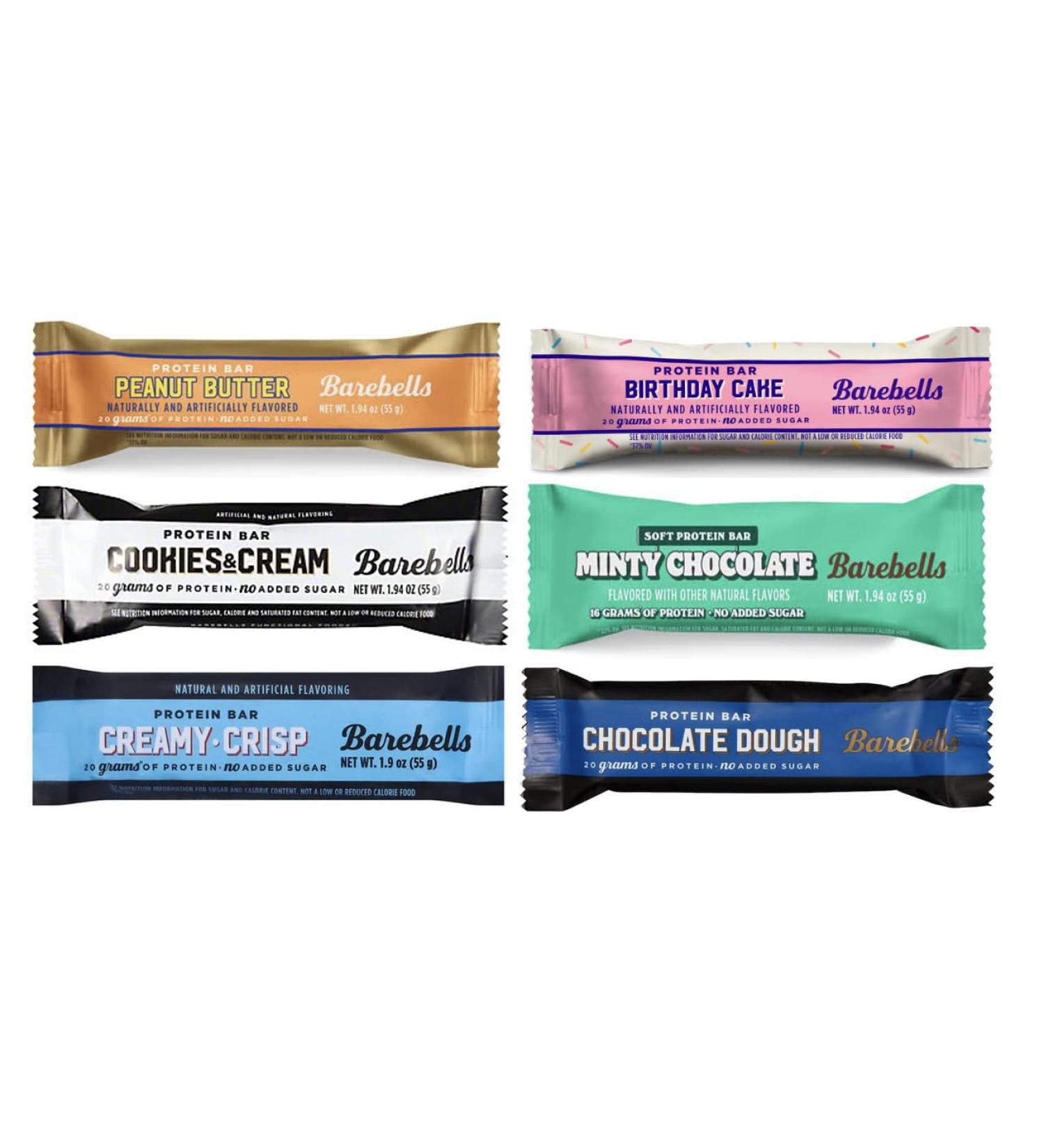 Barebell Protein Bars 6 Flavor Sampler Variety - 12 Bars