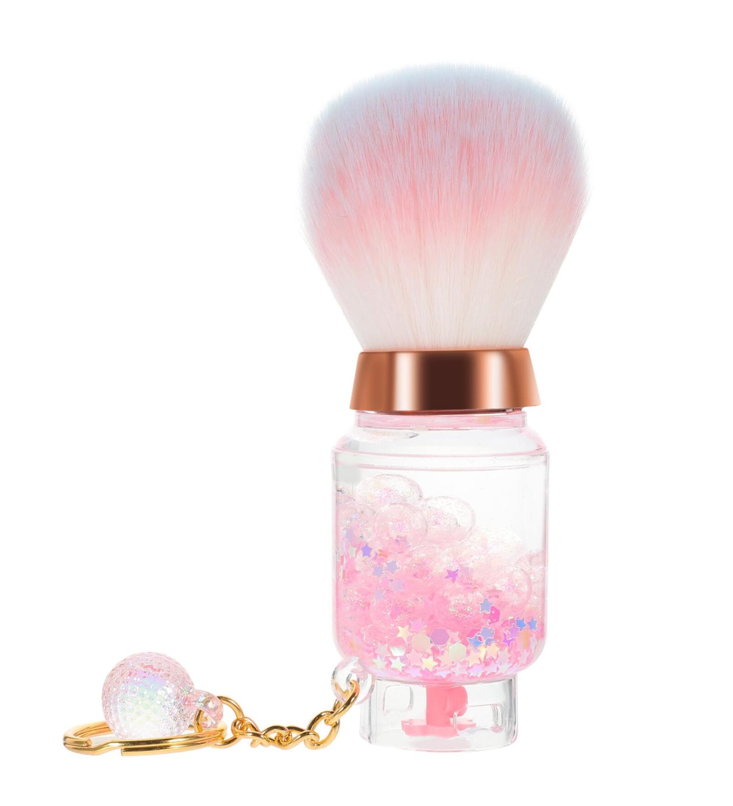 FOMIYES Retractable Makeup Brush Travel Face Blush Brush Portable Powder Foundation Sunscreen Brush with Ball for Blush Bronzer Buffing Highlighter Powder Cosmetics Pink - Buy Online on GoSupps.com