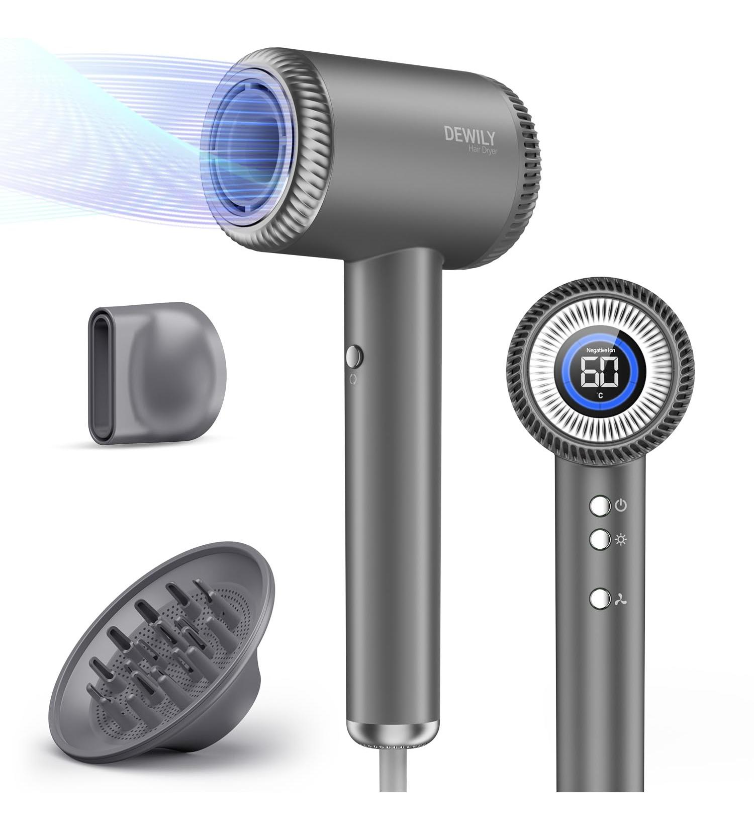 Professional Ionic Hair Dryer - Quick Drying High Speed Motor 110 000 RPM 300 Million Negative Ions with Diffuser LED Availability - Buy Online on GoSupps.com